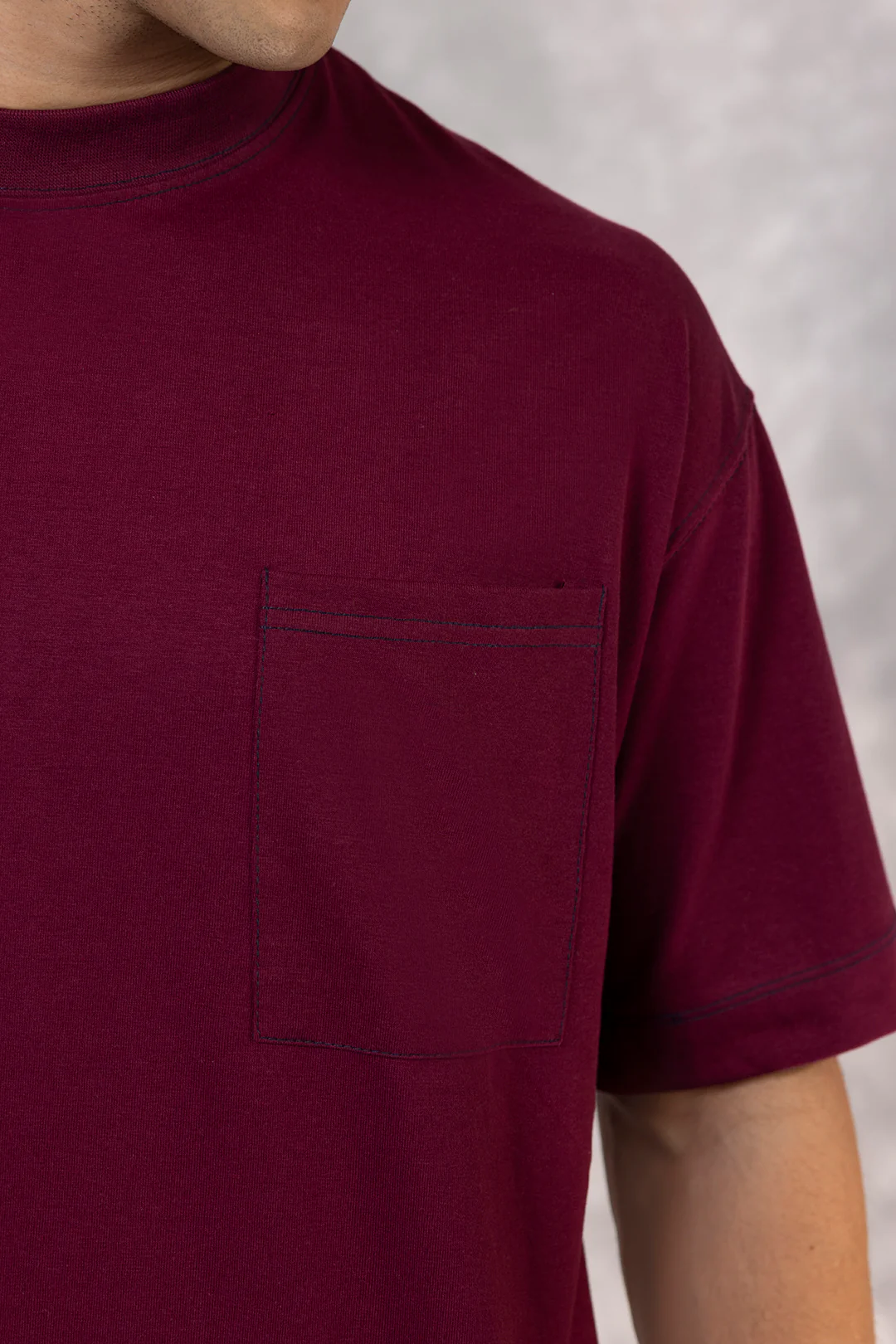 Basic Oversized Pocket T-Shirt - D105 - Image 6