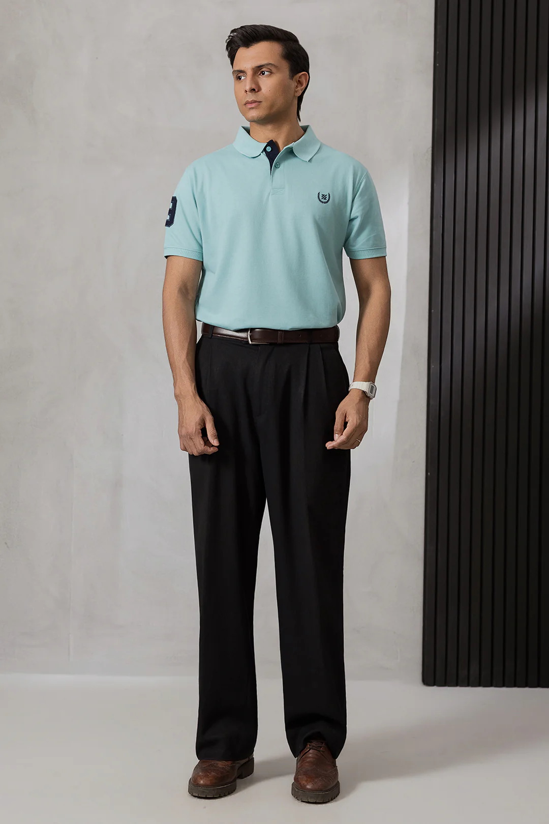 Contrast Placket Polo - 6004 - Image 2