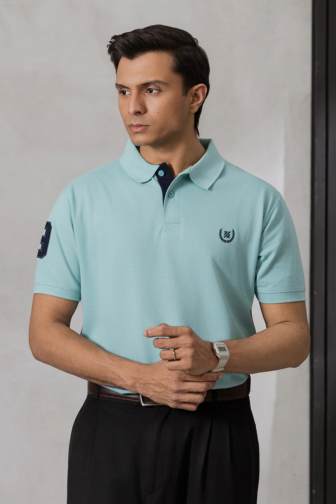 Contrast Placket Polo - 6004 - Image 4