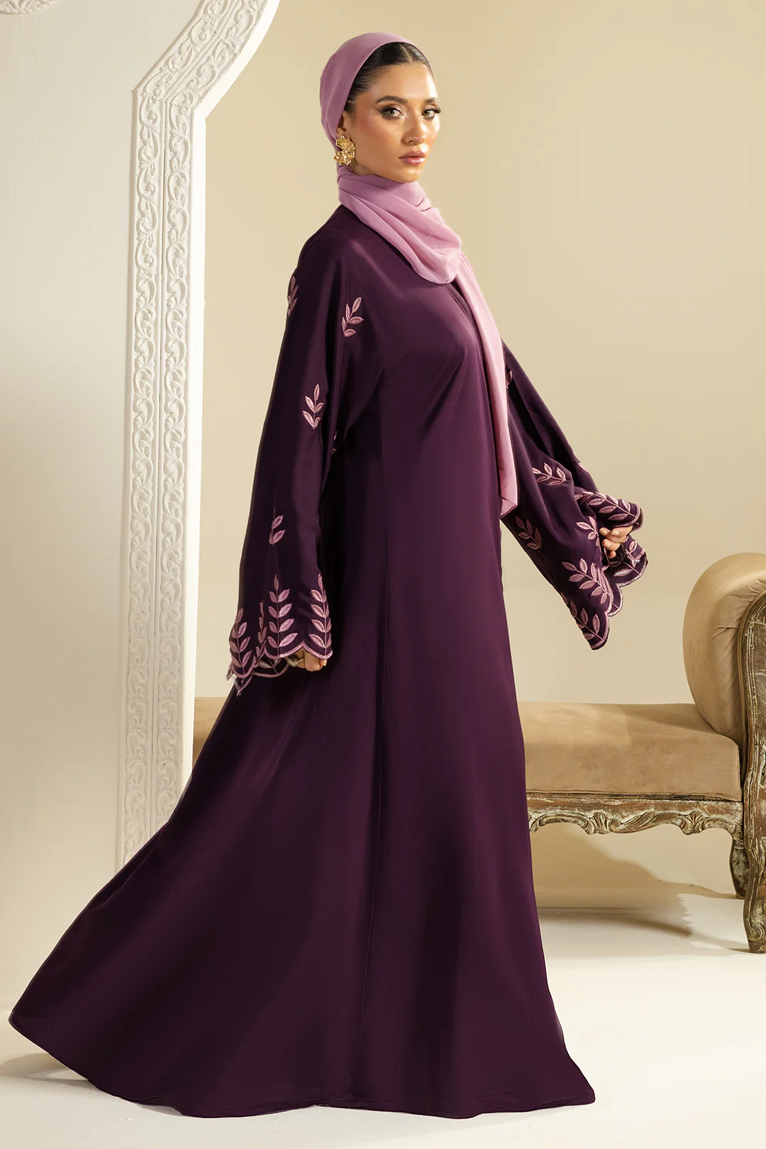 Double Upper Abaya - 5020 - Image 11