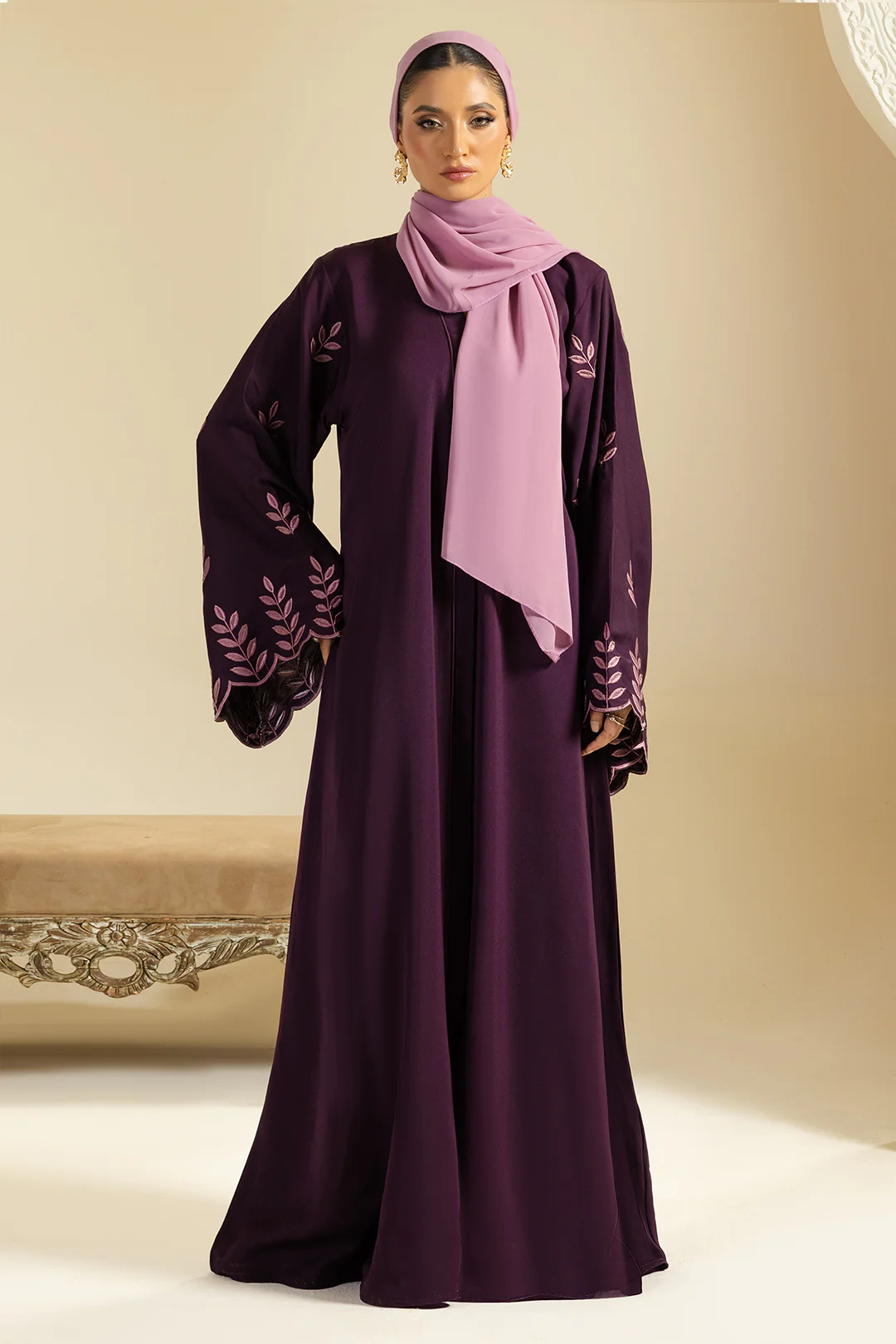 Double Upper Abaya - 5020 - Image 12