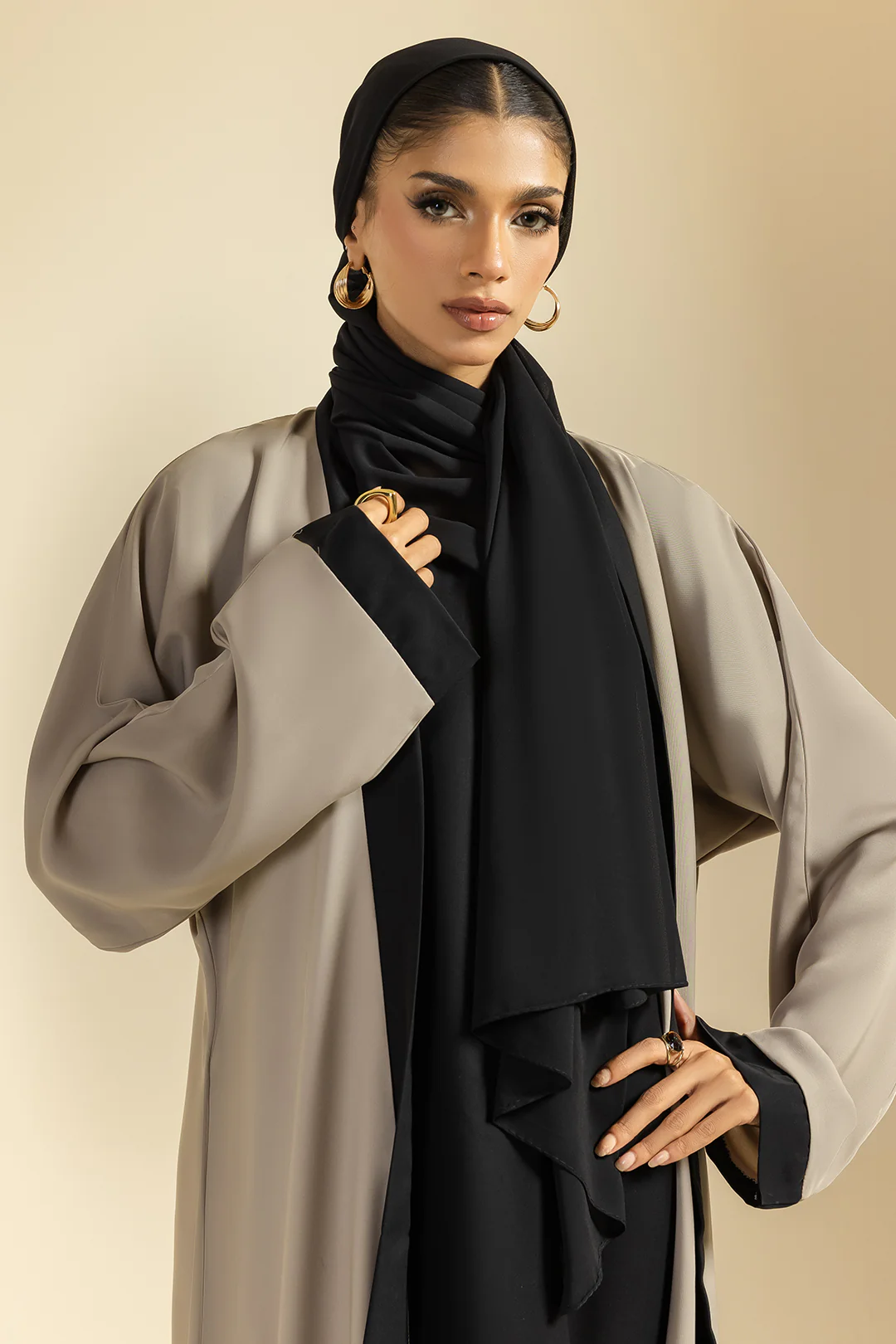 Double Upper Abaya - 5024 - Image 4