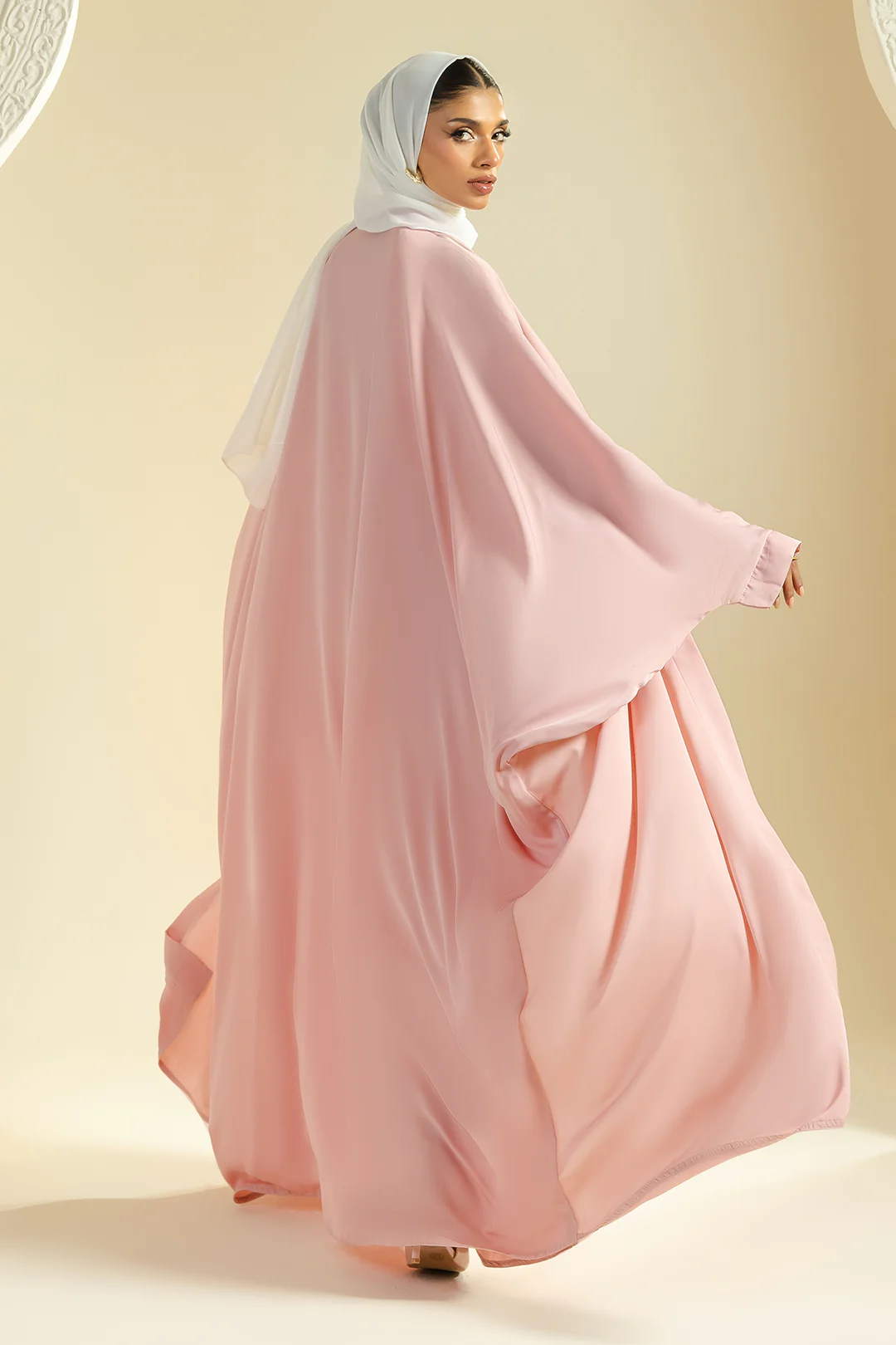 Double Upper Butterfly Abaya - 5023 - Image 10