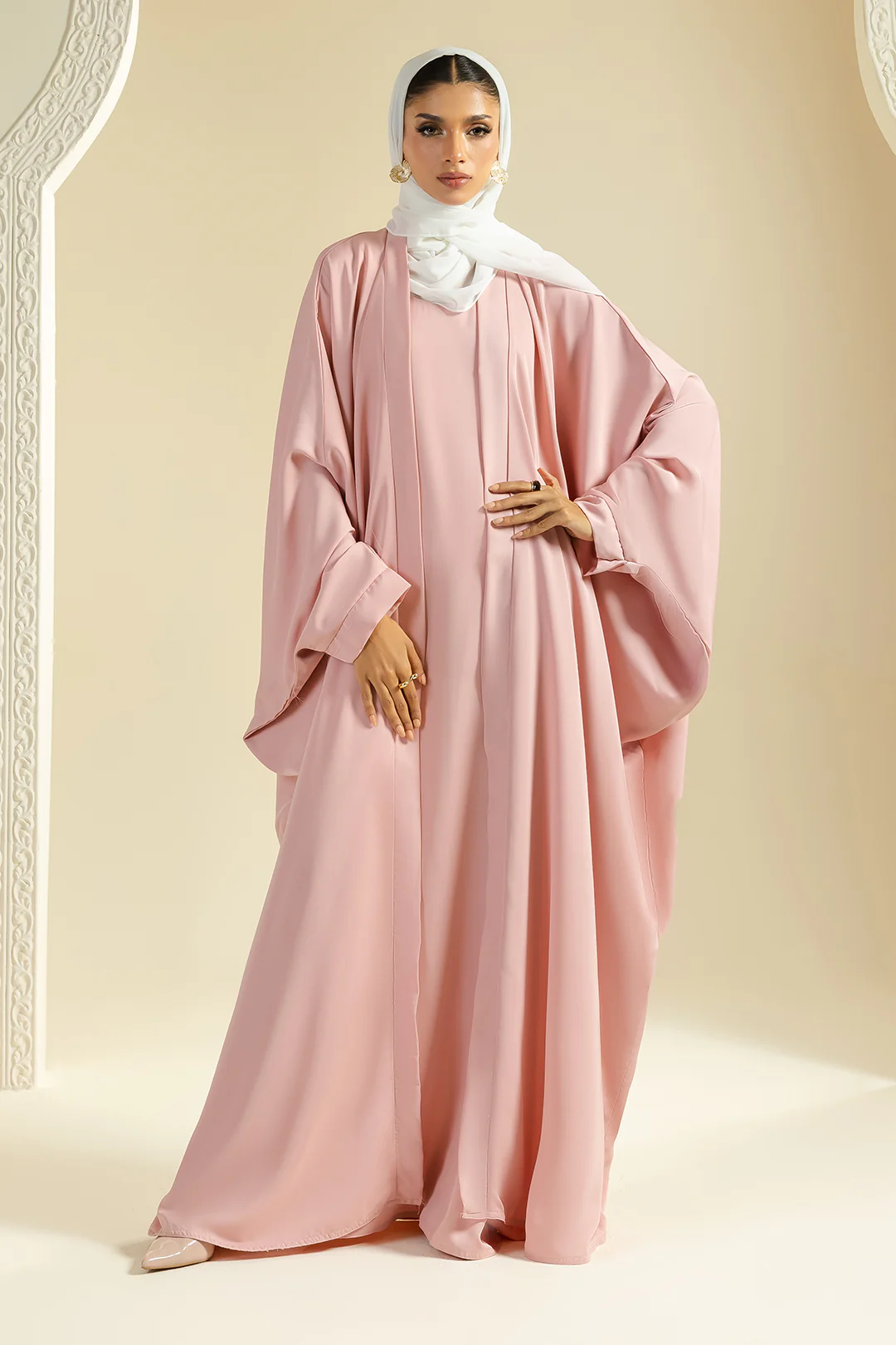 Double Upper Butterfly Abaya - 5023 - Image 3