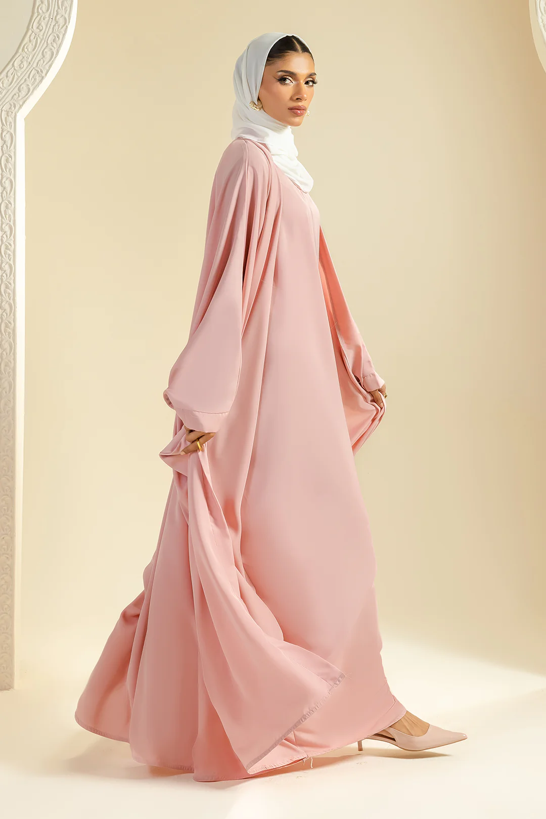 Double Upper Butterfly Abaya - 5023 - Image 5