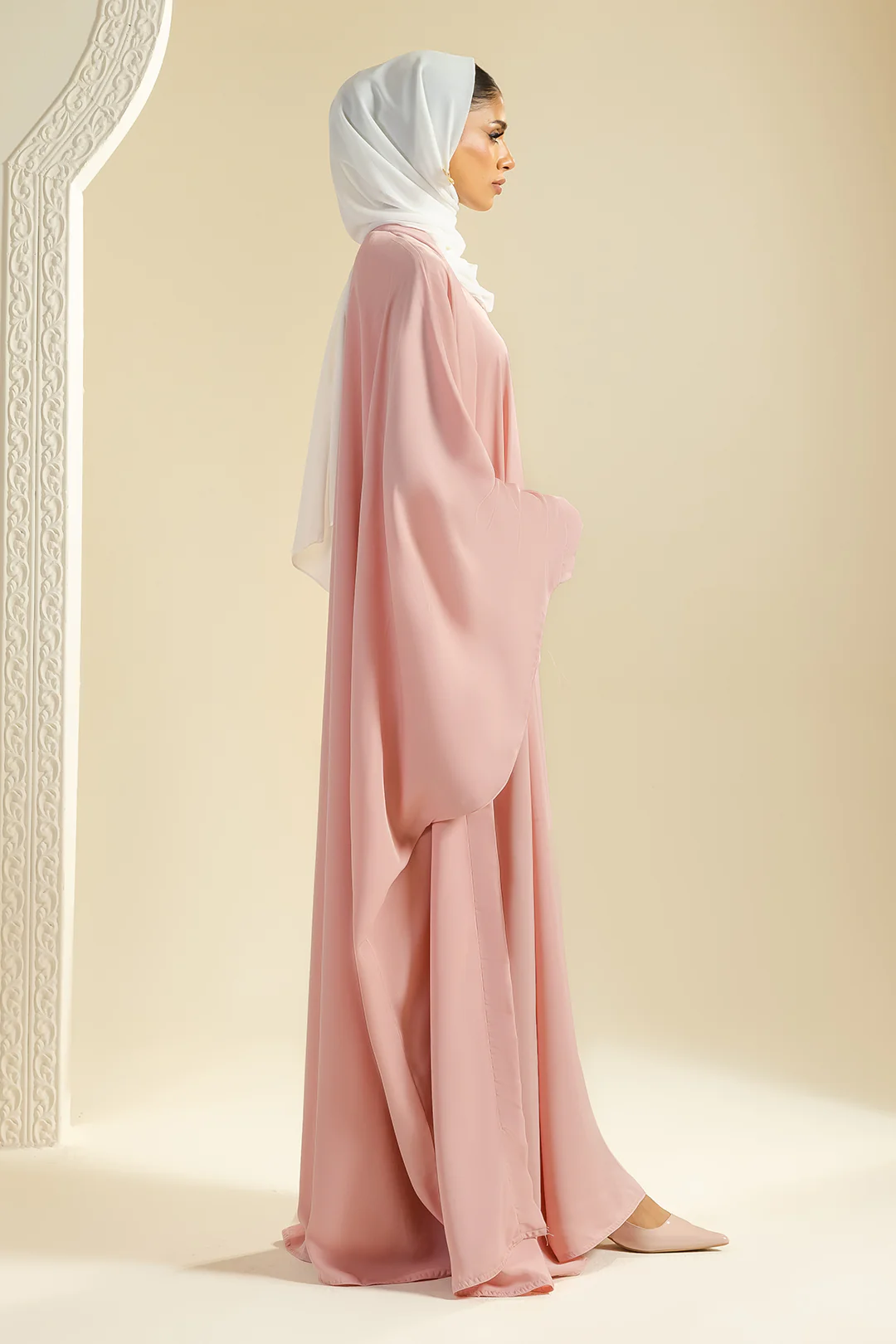 Double Upper Butterfly Abaya - 5023 - Image 9