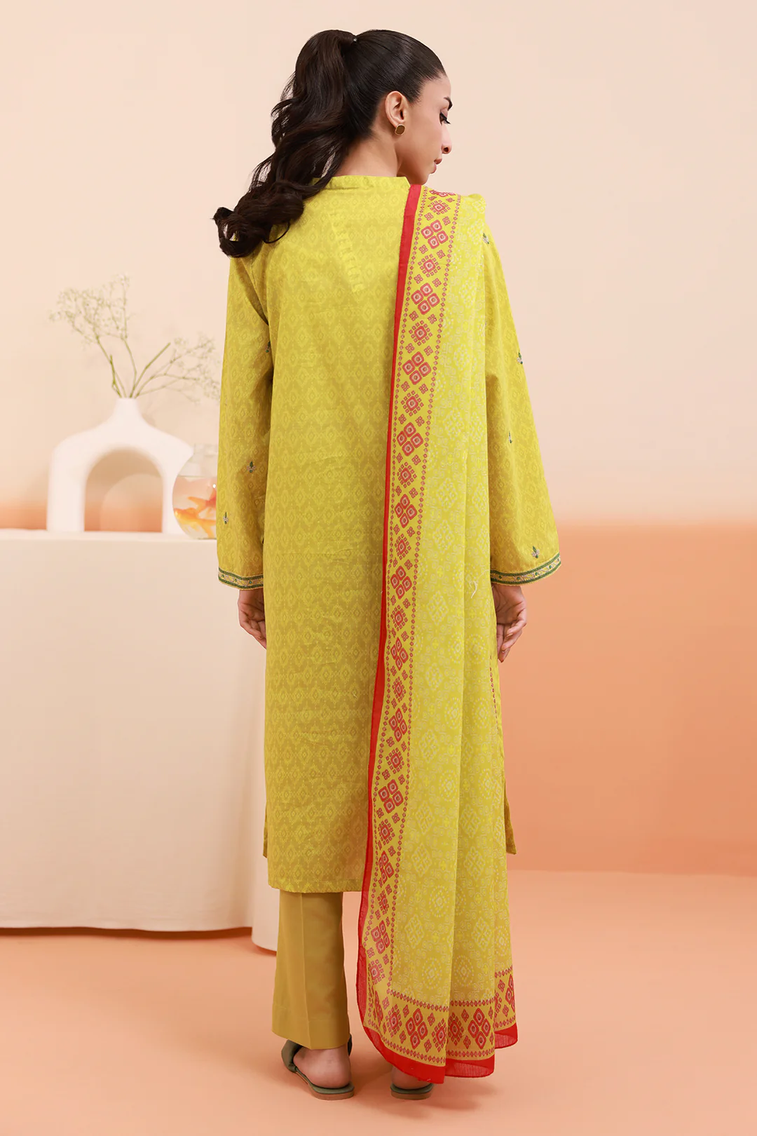 Embroidered Kurta Dupatta Trouser - 2116 - Image 7