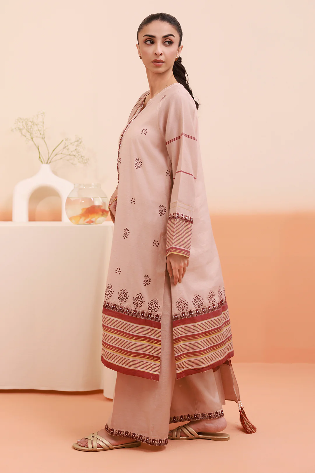 Embroidered Kurta Dupatta Trouser - 2272 - Image 3