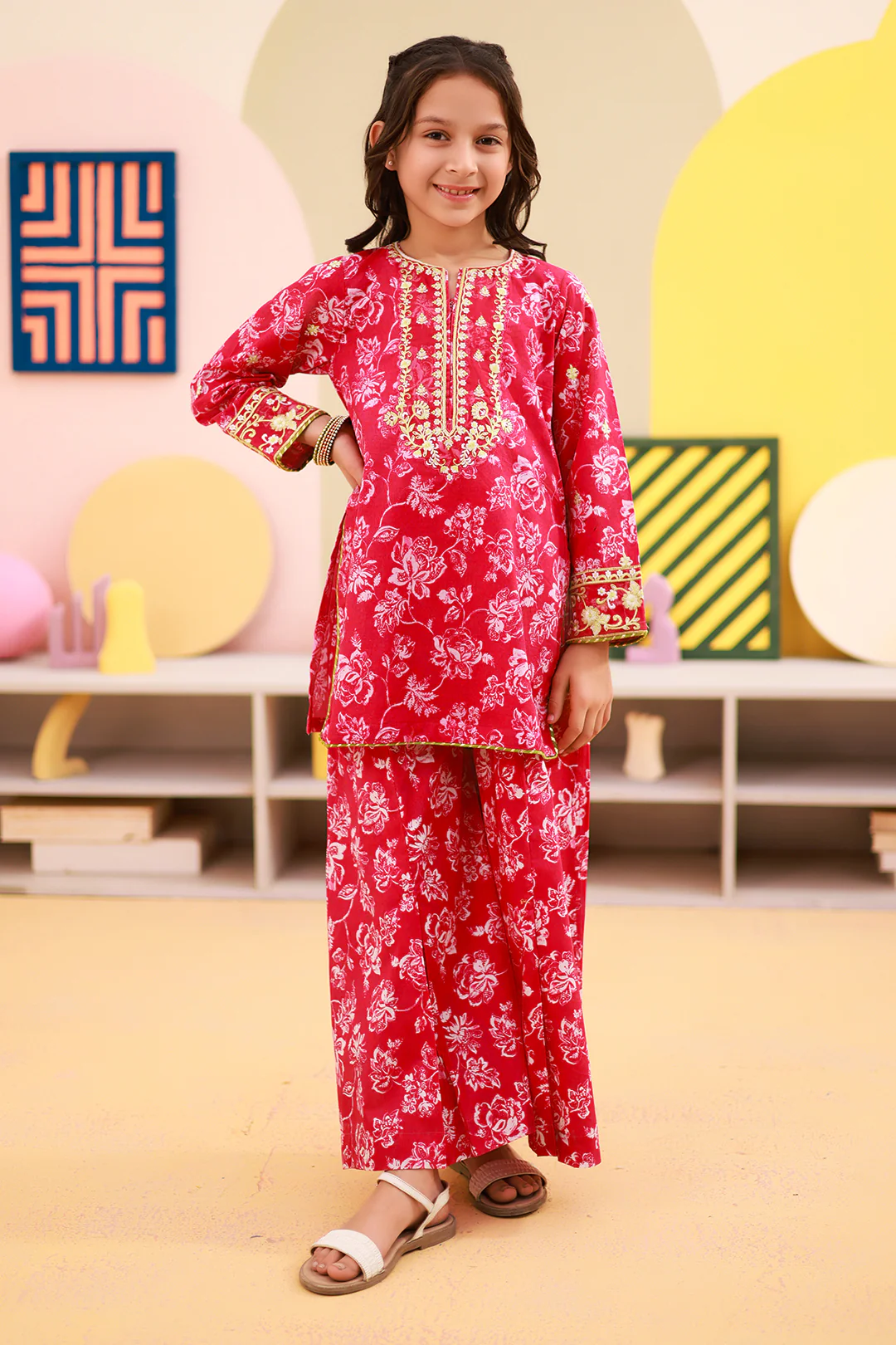 Embroidered Kurta Trouser - 2468 - Image 2