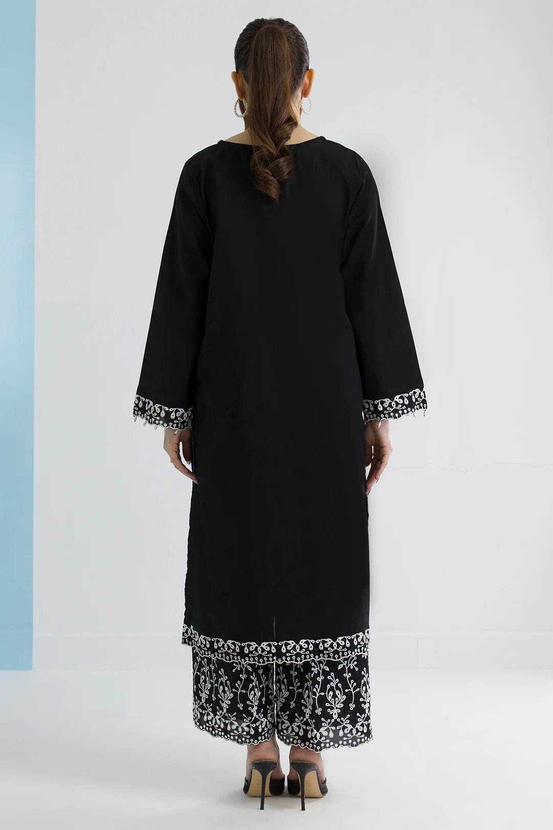 Embroidered Kurta Dupatta Trouser - 2598 - Image 10