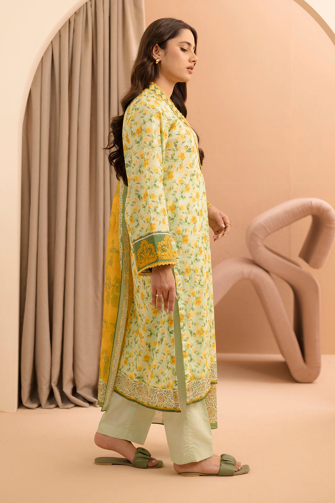 Embroidered Shirt Dupatta - 0104 - Image 3
