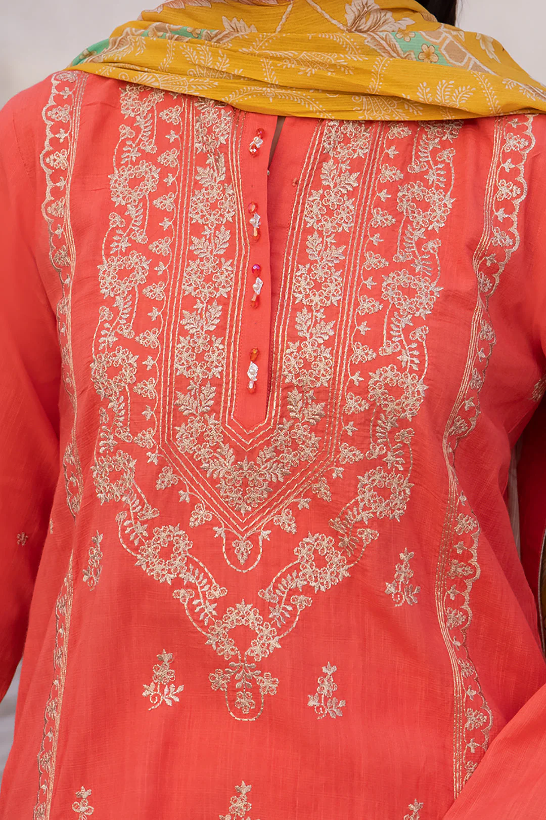 Embroidered Shirt Shalwar Dupatta - 1128 - Image 4