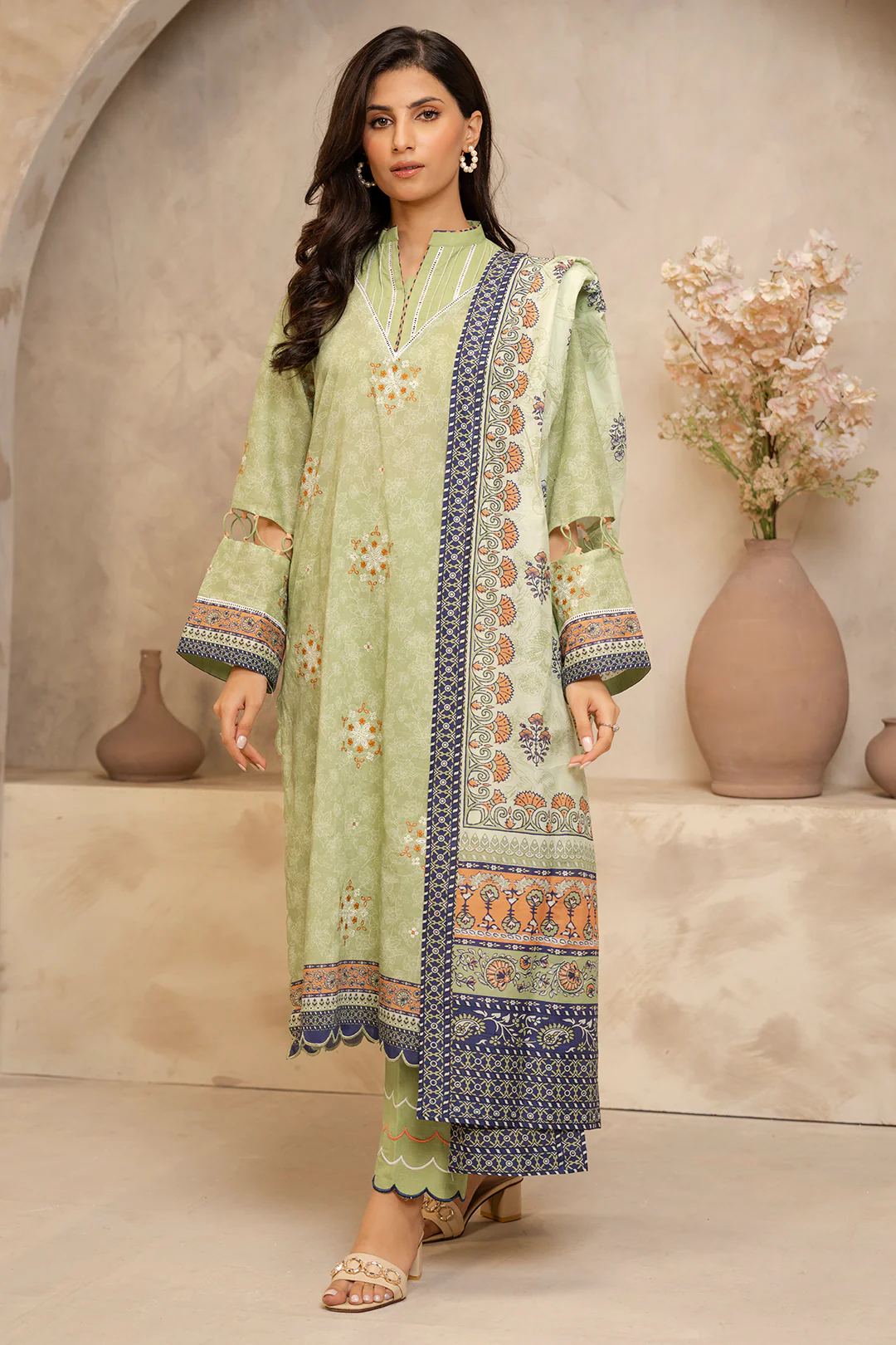 Embroidered Shirt Shalwar Dupatta - 0066