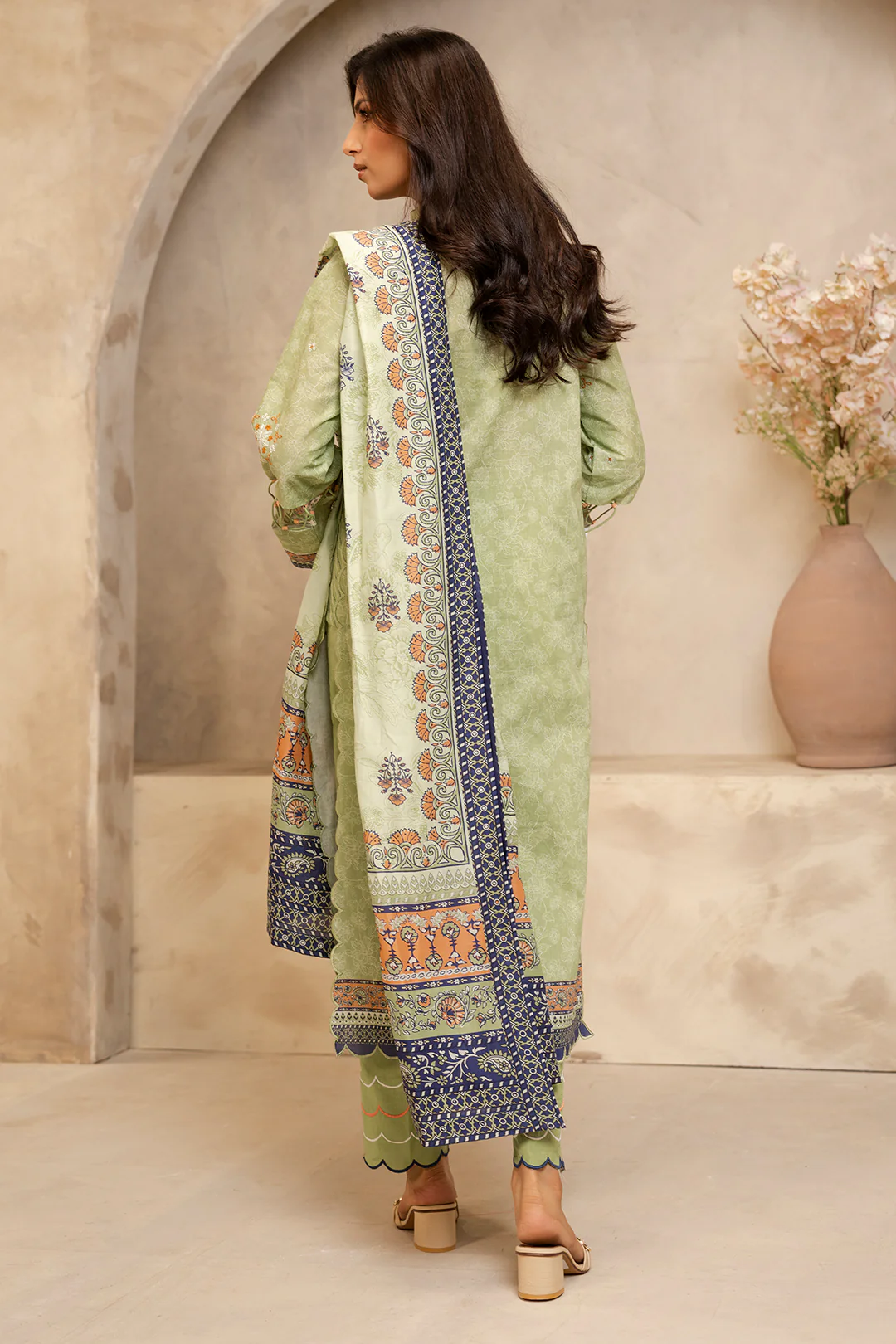 Embroidered Shirt Shalwar Dupatta - 0066 - Image 4