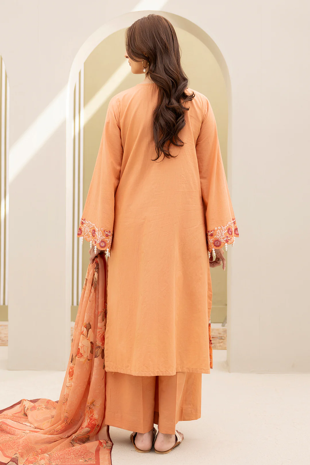 Embroidered Shirt Shalwar Dupatta - 0289 - Image 6