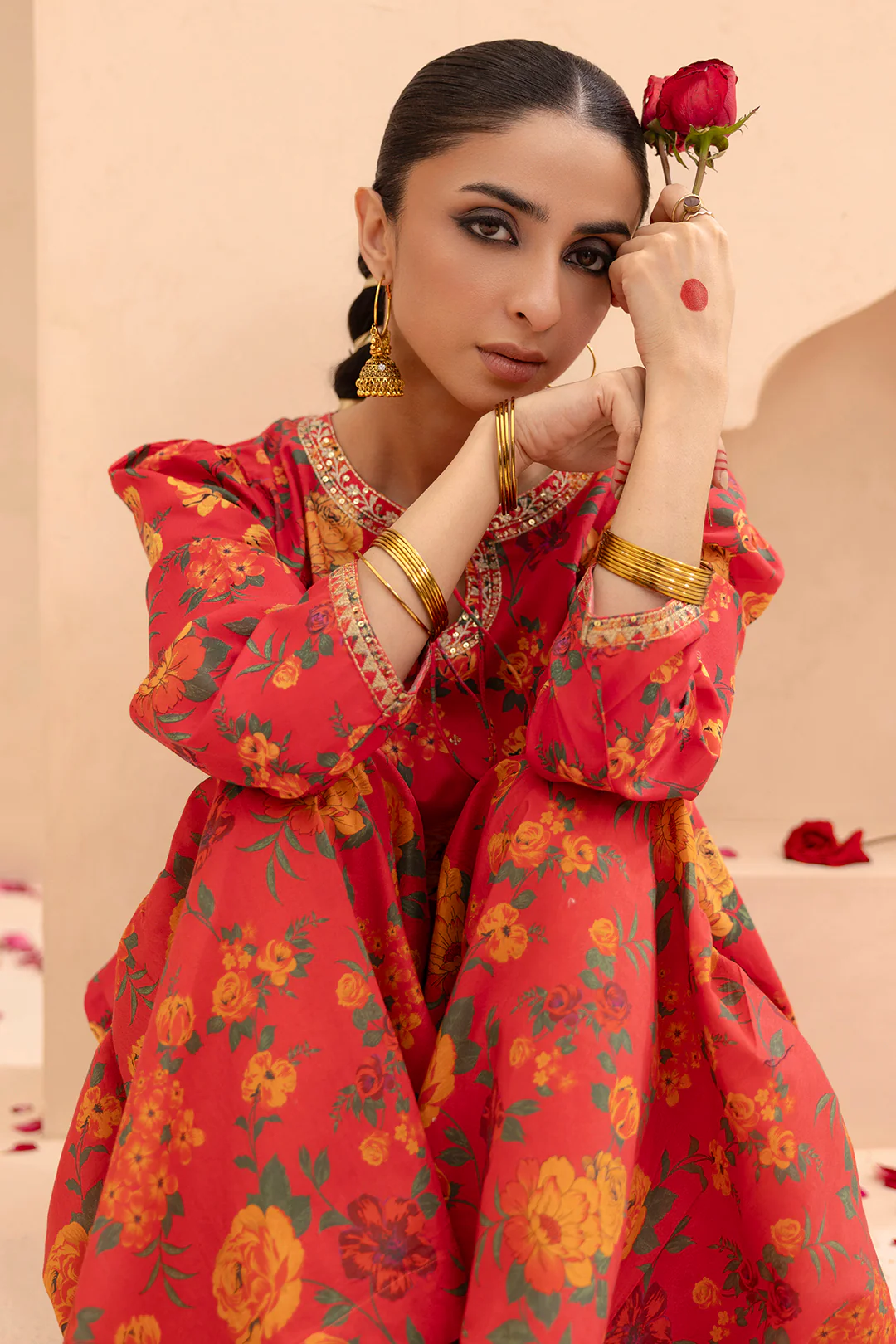 Embroidered Gharara Suit - 1512 - Image 10