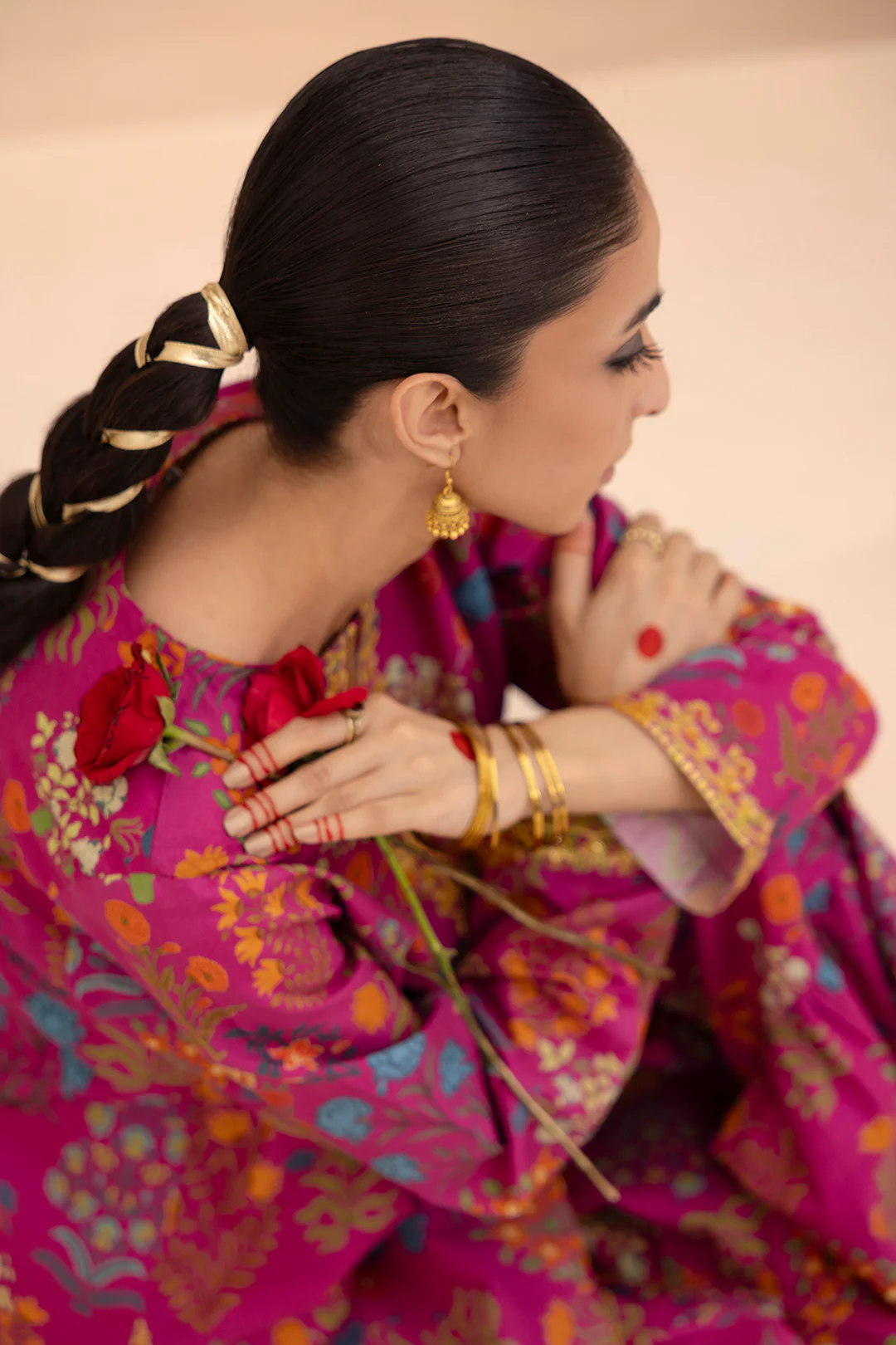 Embroidered Gharara Suit - 1616 - Image 15