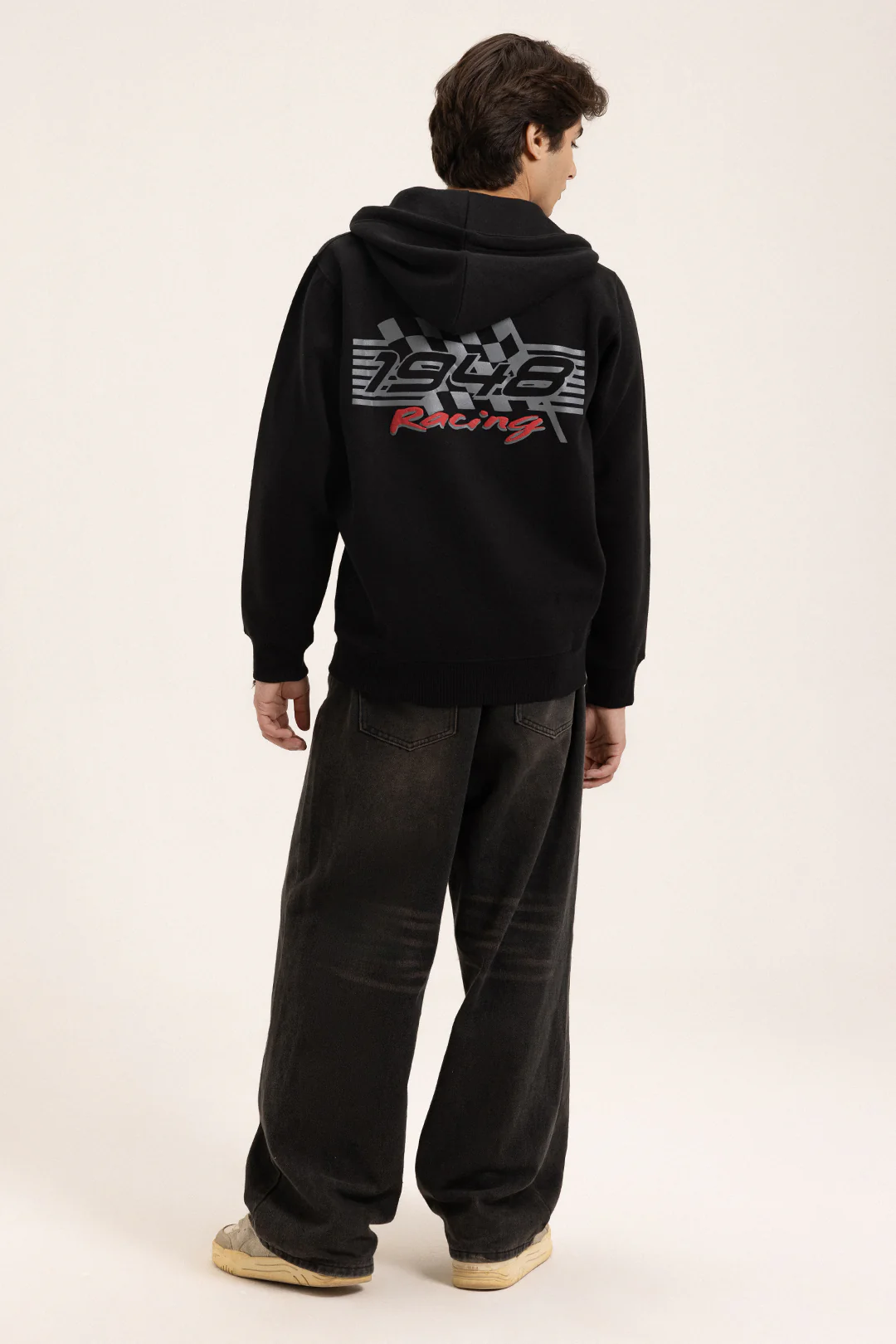 Graphic Zipper Hoodie - 5013