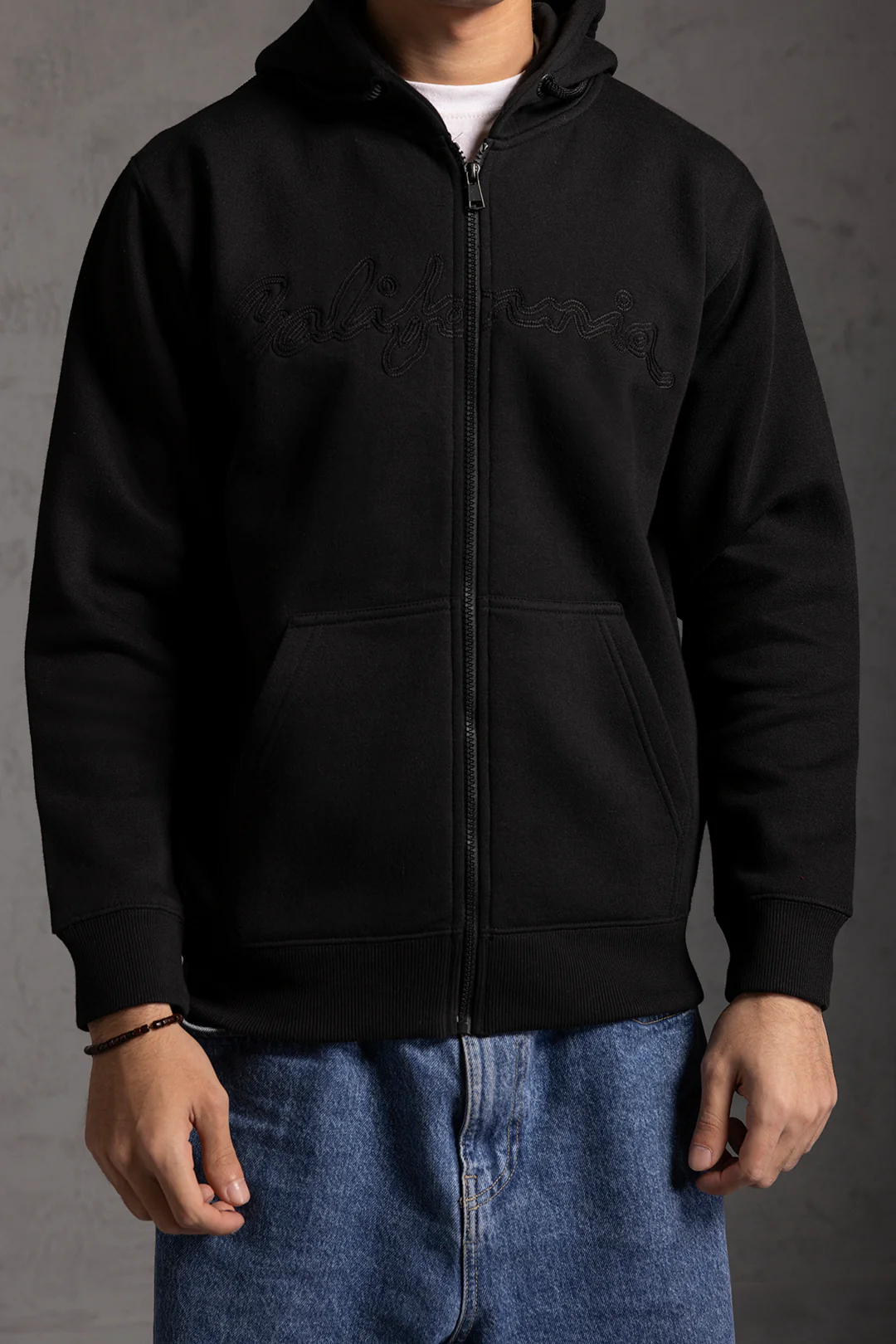 Graphic Zipper Hoodie - 5015 - Image 2