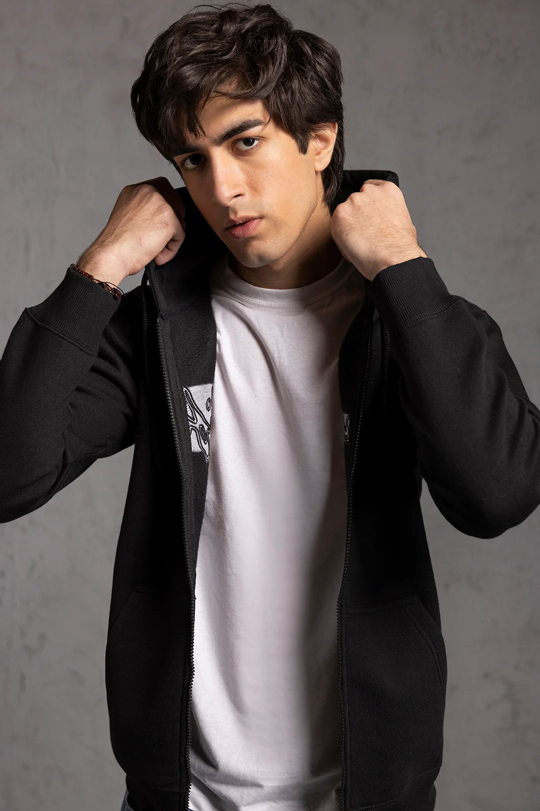 Graphic Zipper Hoodie - 5015 - Image 3