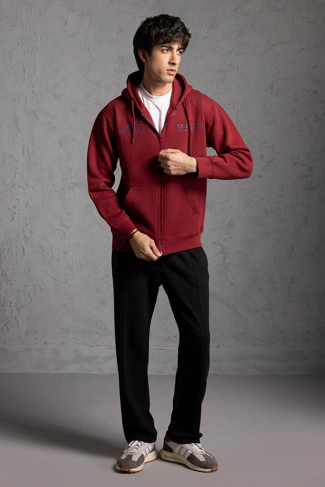 Graphic Zipper Hoodie - 5021 - Image 11