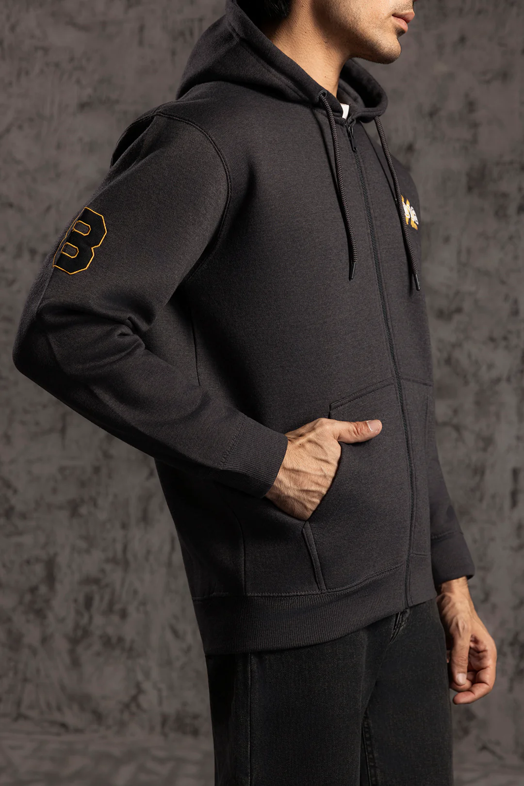 Graphic Zipper Hoodie - 5022 - Image 7