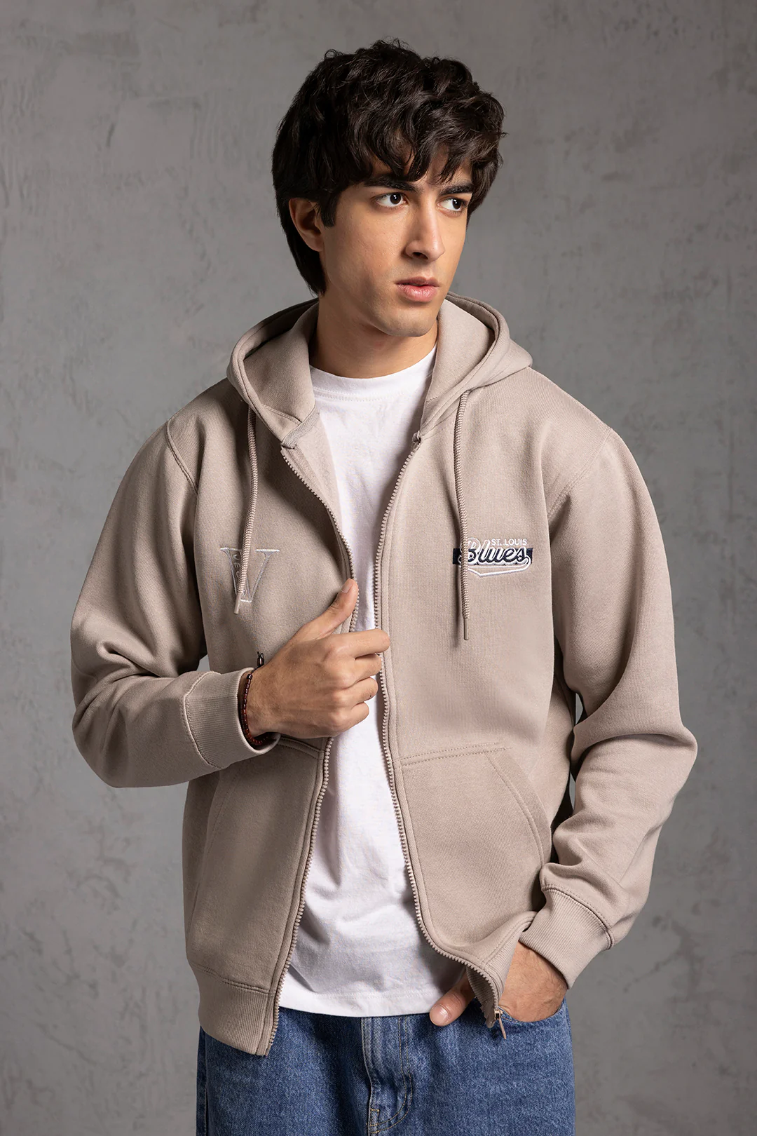 Graphic Zipper Hoodies - 5020 - Image 6