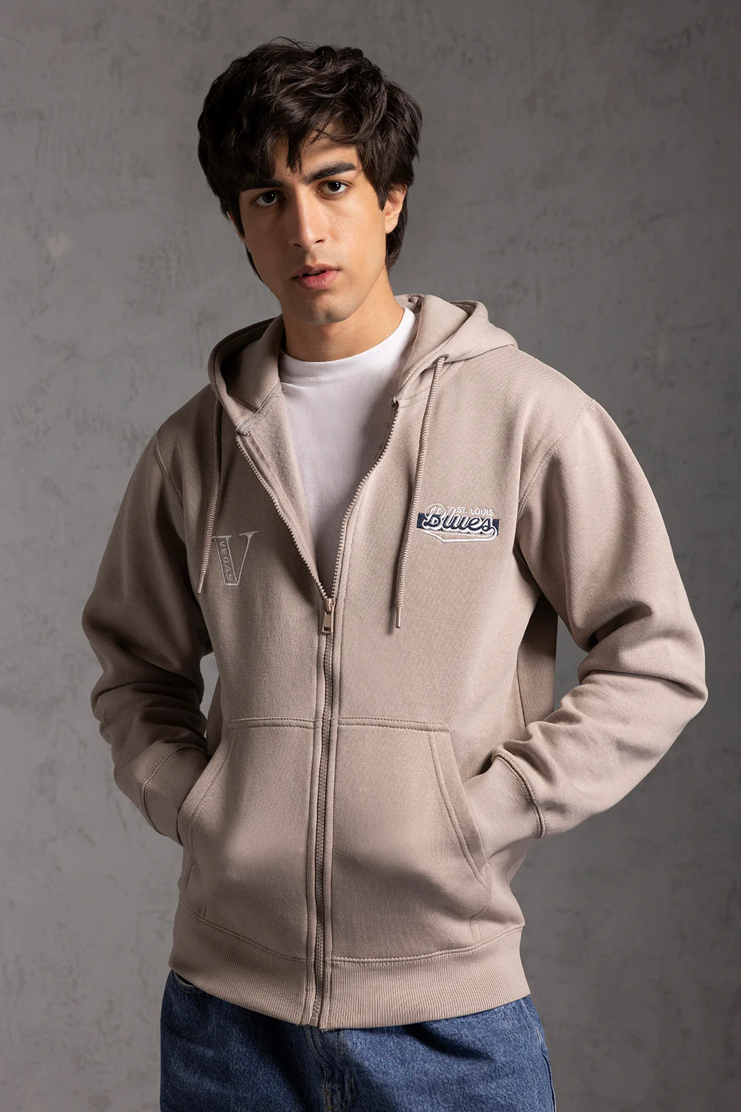Graphic Zipper Hoodies - 5020 - Image 8