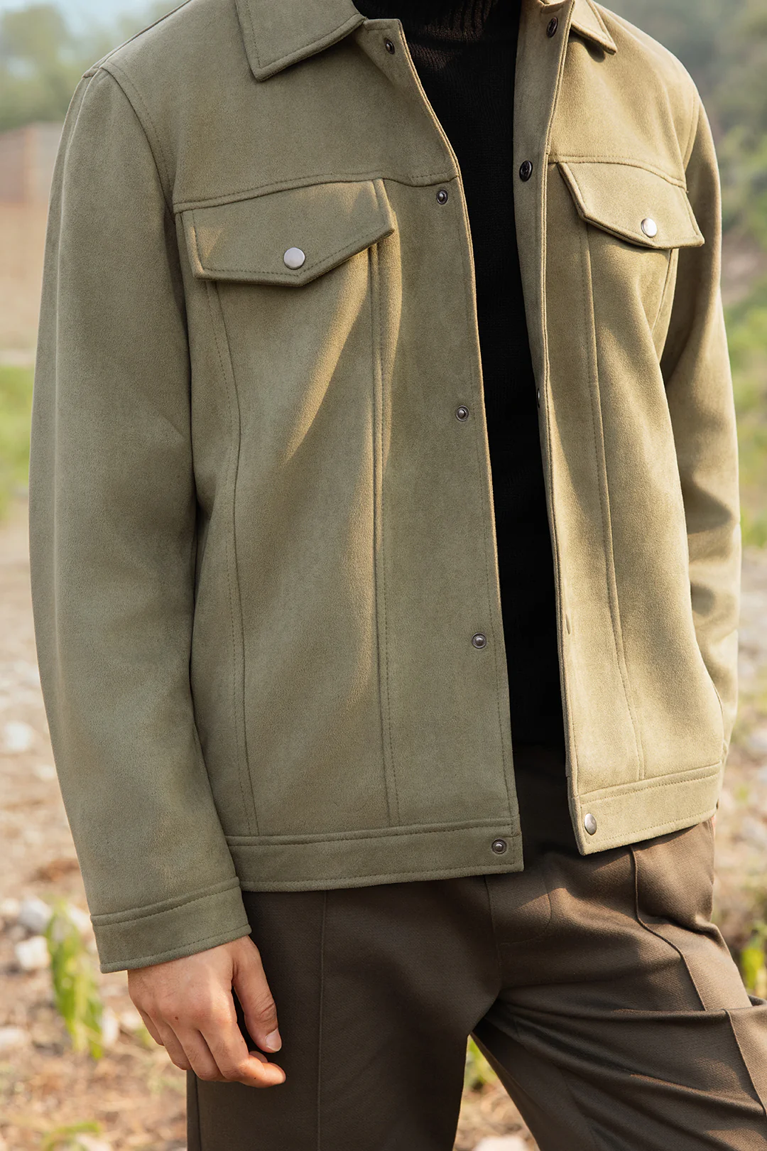 Faux Suede Jacket - 5007 - Image 2