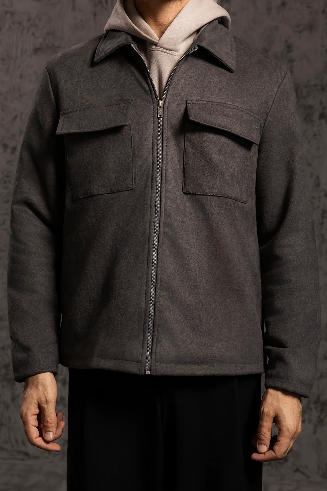 Faux Suede Jacket - 5008 - Image 2