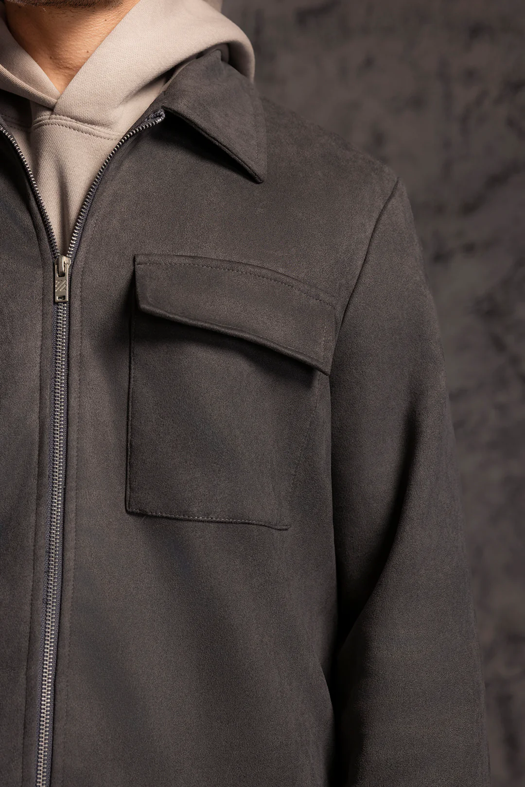 Faux Suede Jacket - 5008 - Image 7