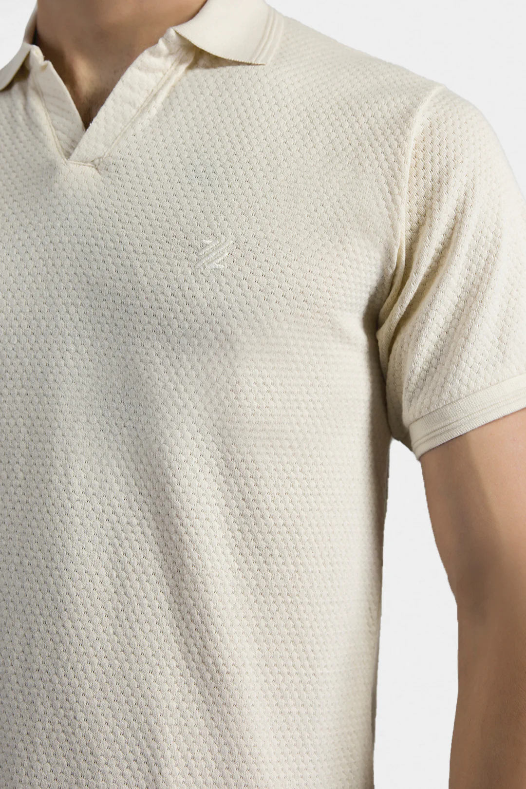 Textured Johnny Collar Polo - 5004 - Image 2