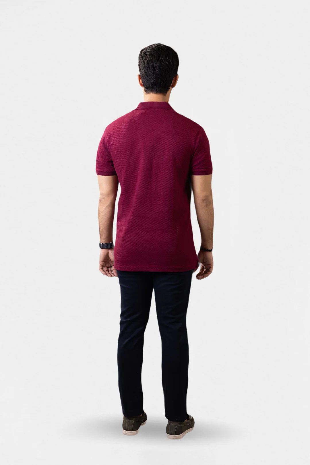 Textured Johnny Collar Polo - 5004 - Image 7