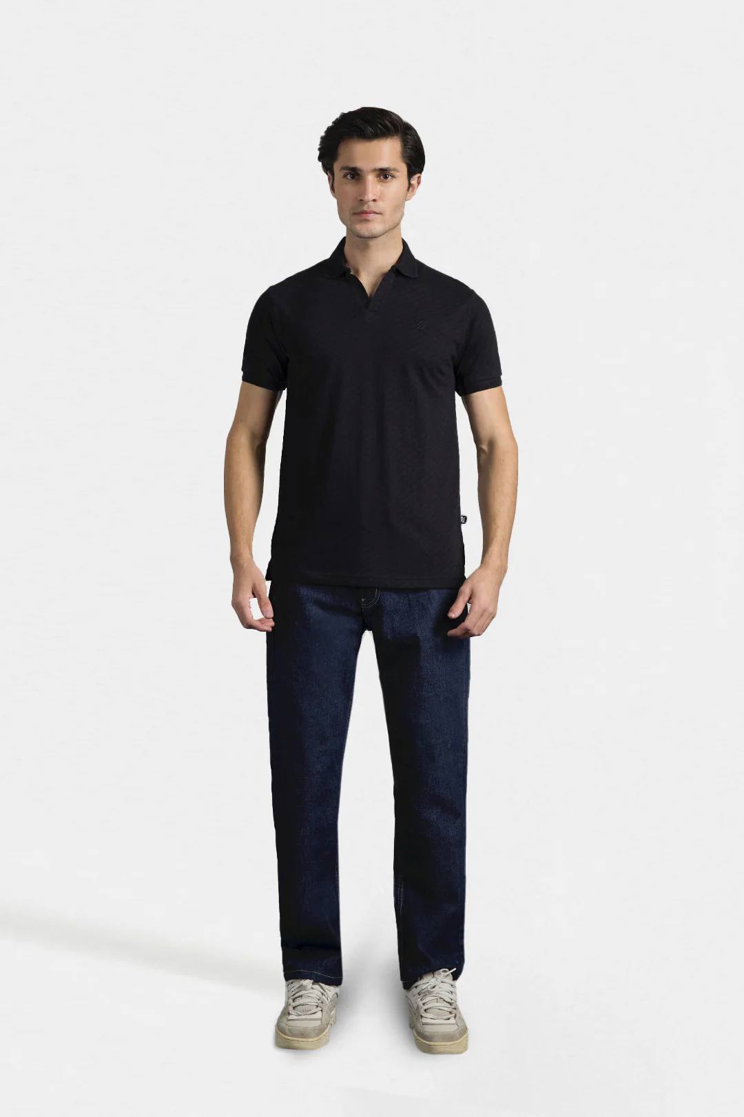 Textured Johnny Collar Polo - 5005
