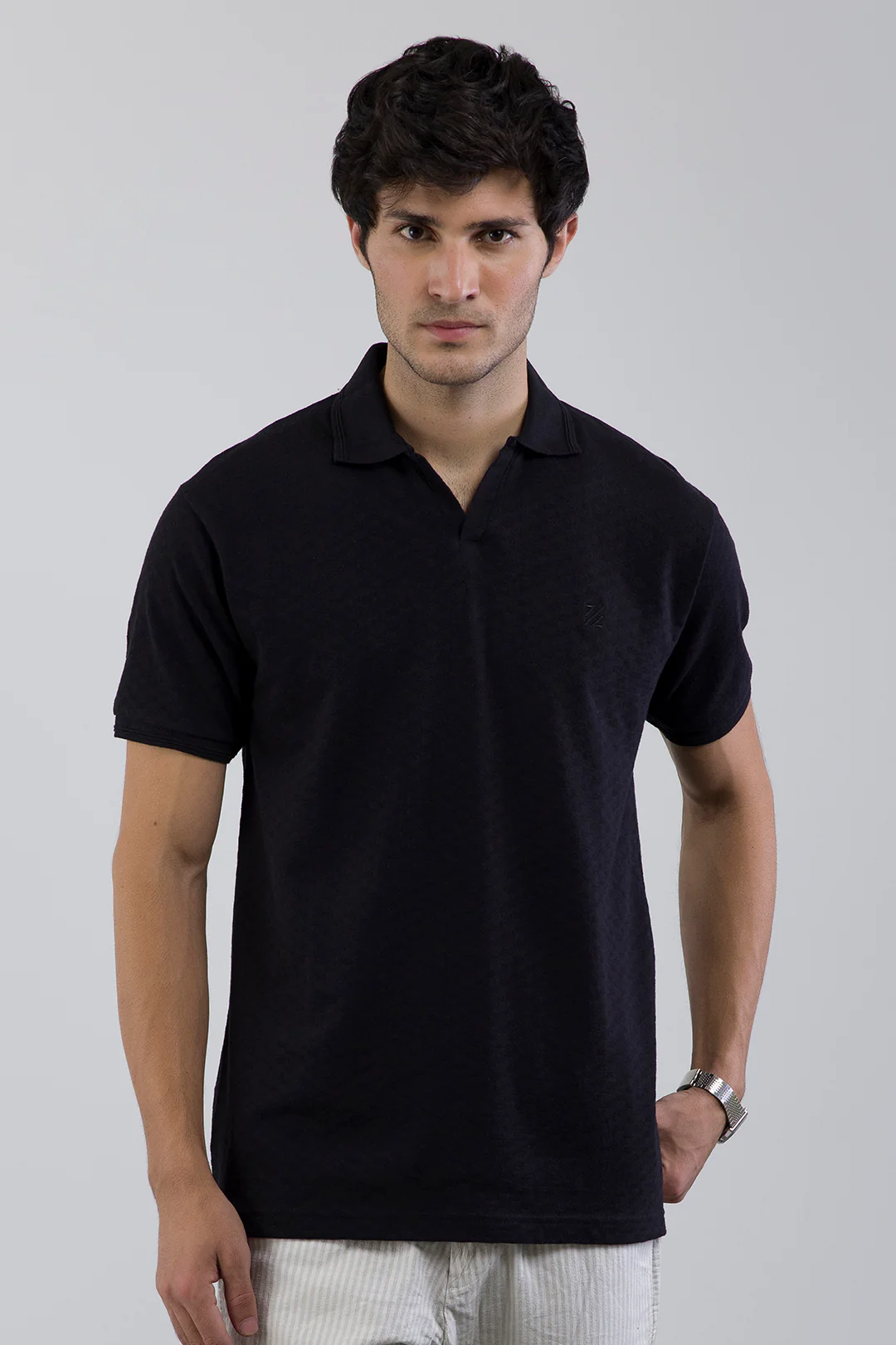 Textured Johnny Collar Polo - 5005 - Image 11