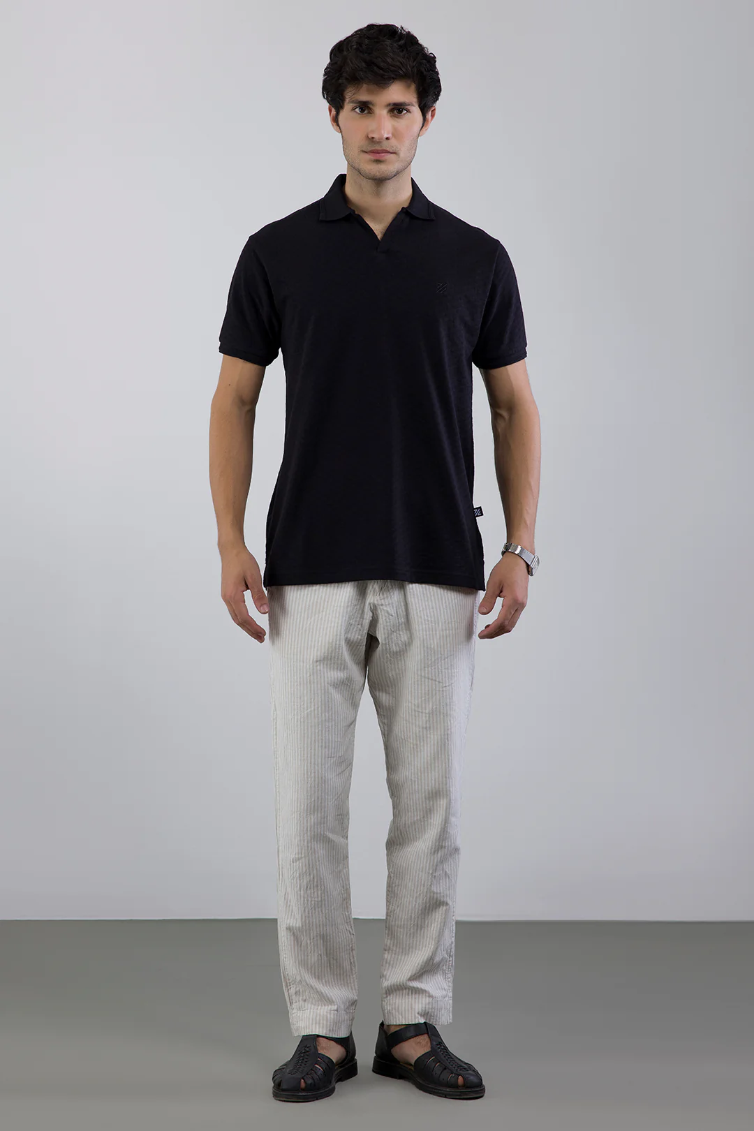 Textured Johnny Collar Polo - 5005 - Image 12