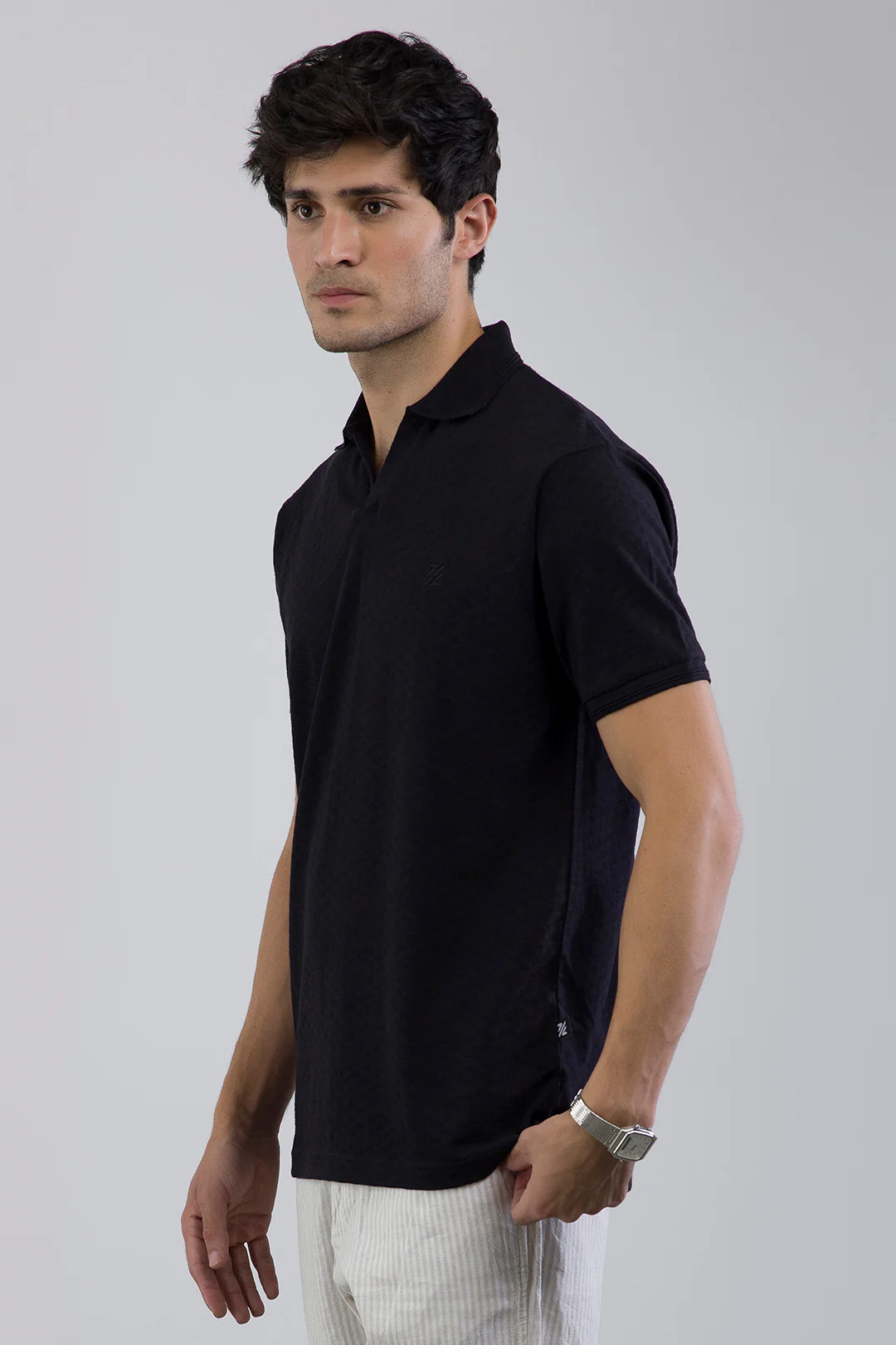 Textured Johnny Collar Polo - 5005 - Image 13