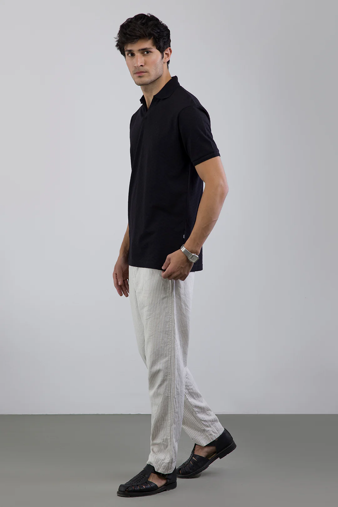 Textured Johnny Collar Polo - 5005 - Image 14