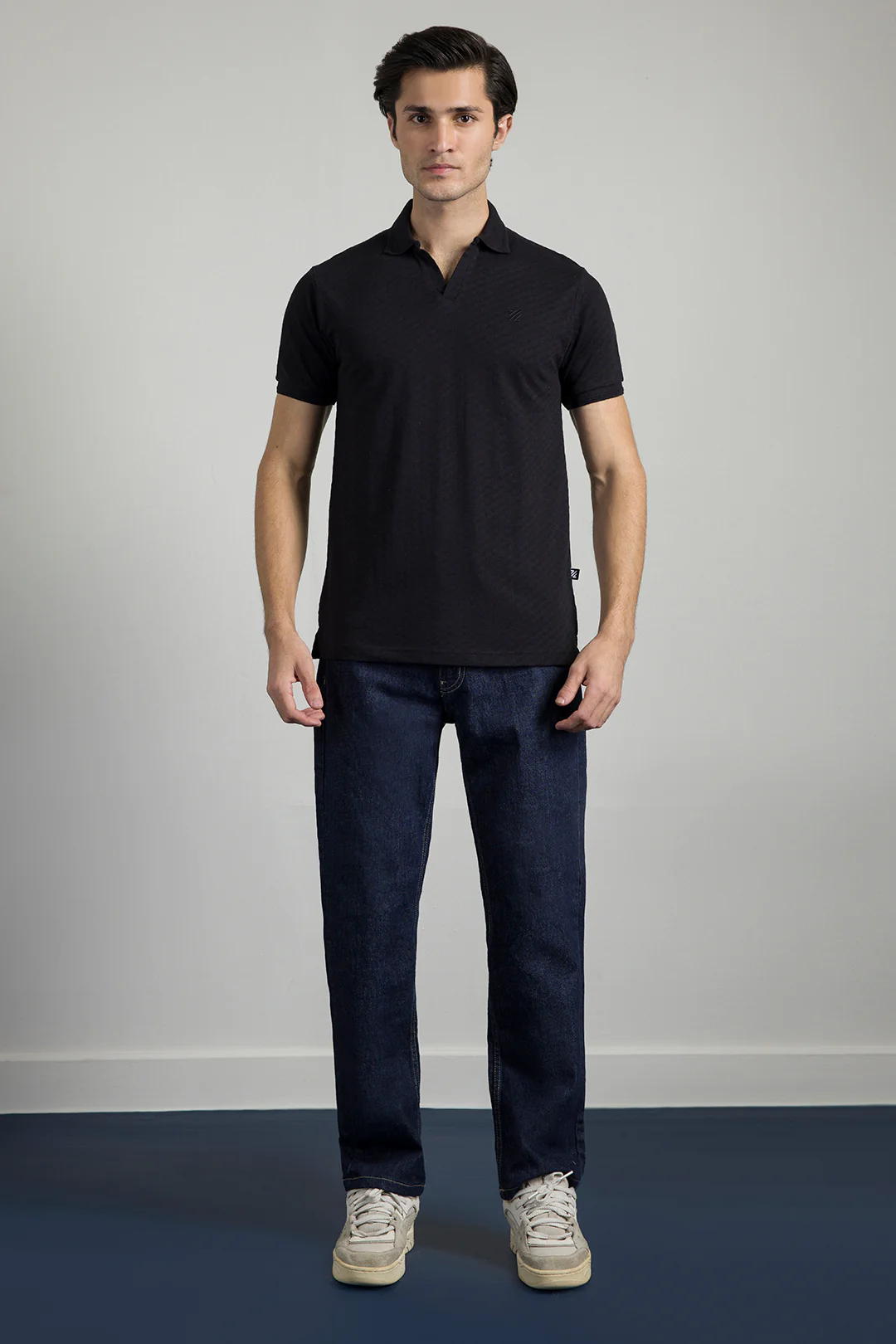Textured Johnny Collar Polo - 5005 - Image 4