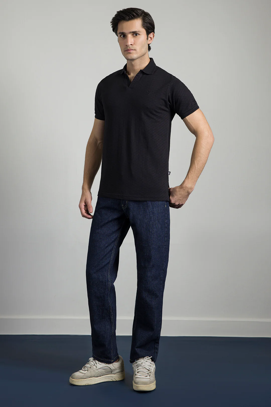 Textured Johnny Collar Polo - 5005 - Image 5