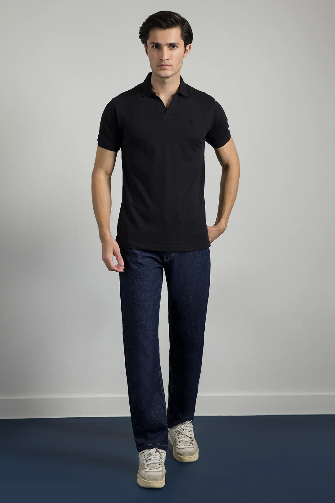 Textured Johnny Collar Polo - 5005 - Image 7