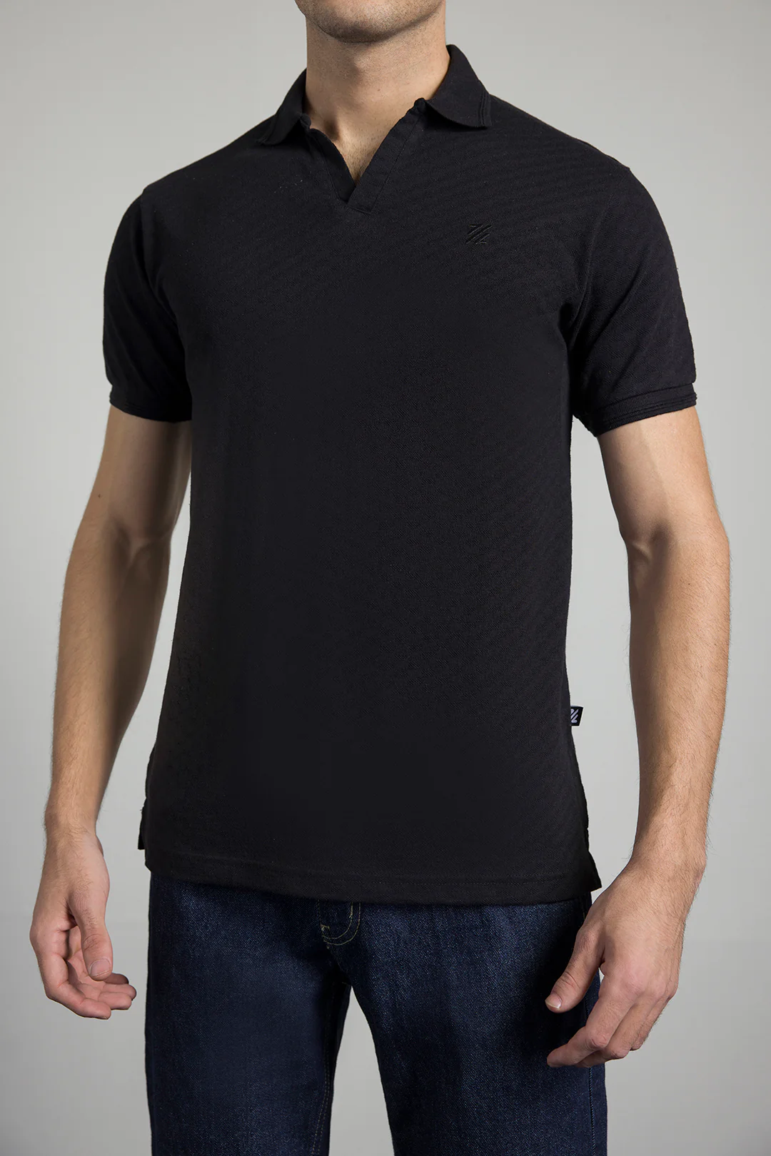 Textured Johnny Collar Polo - 5005 - Image 8