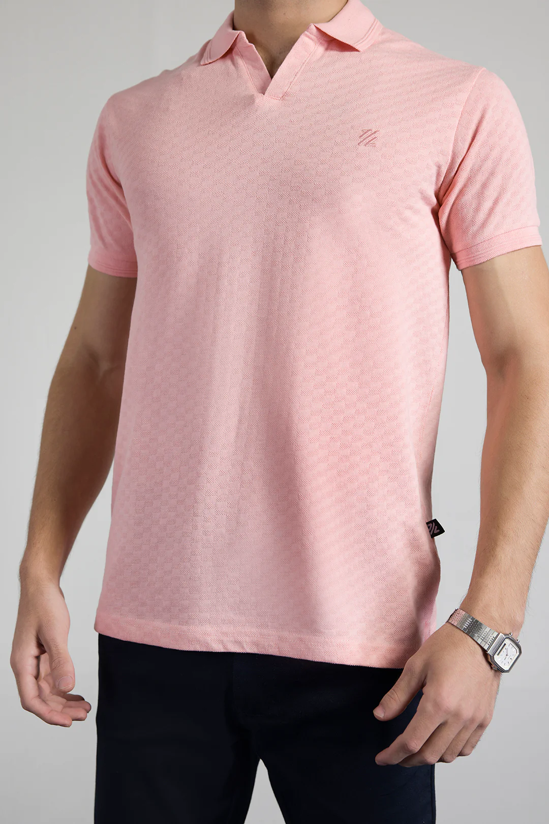 Textured Johnny Collar Polo - 5005 - Image 11