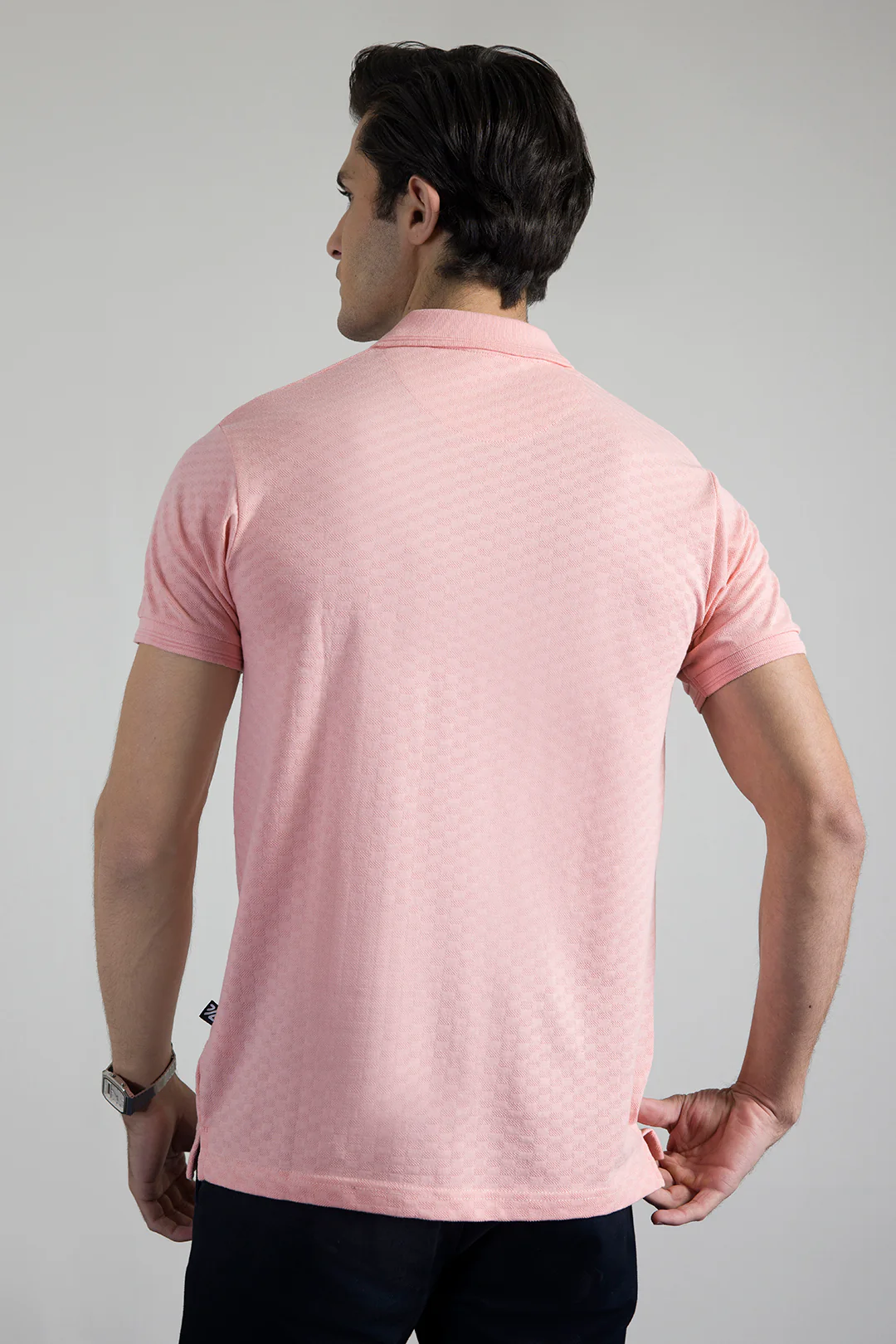 Textured Johnny Collar Polo - 5005 - Image 9