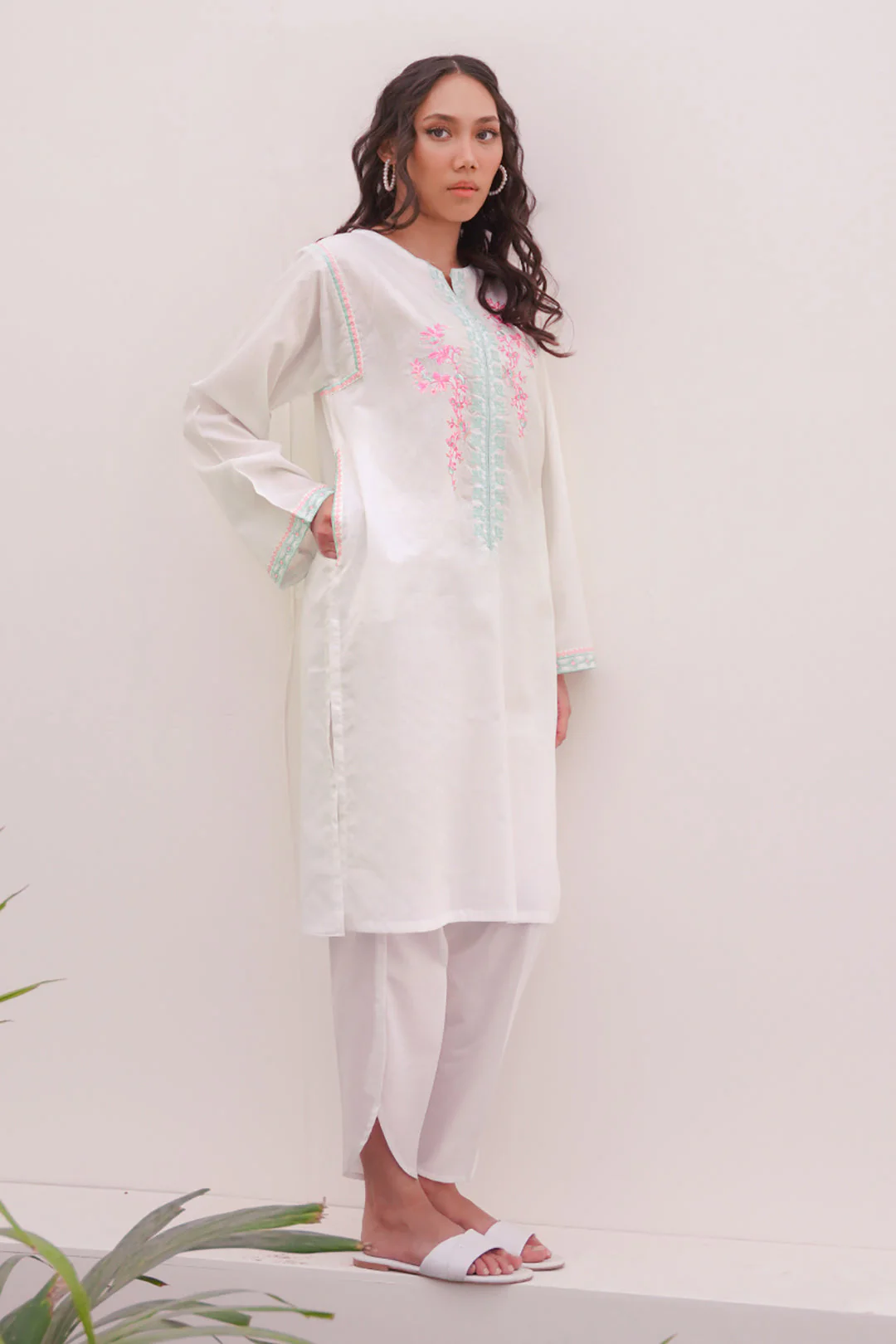 Embroidered Kurta - 0481 - Image 3