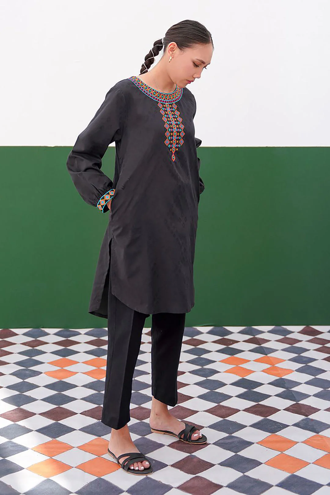 Embroidered Kurta - 0538 - Image 2