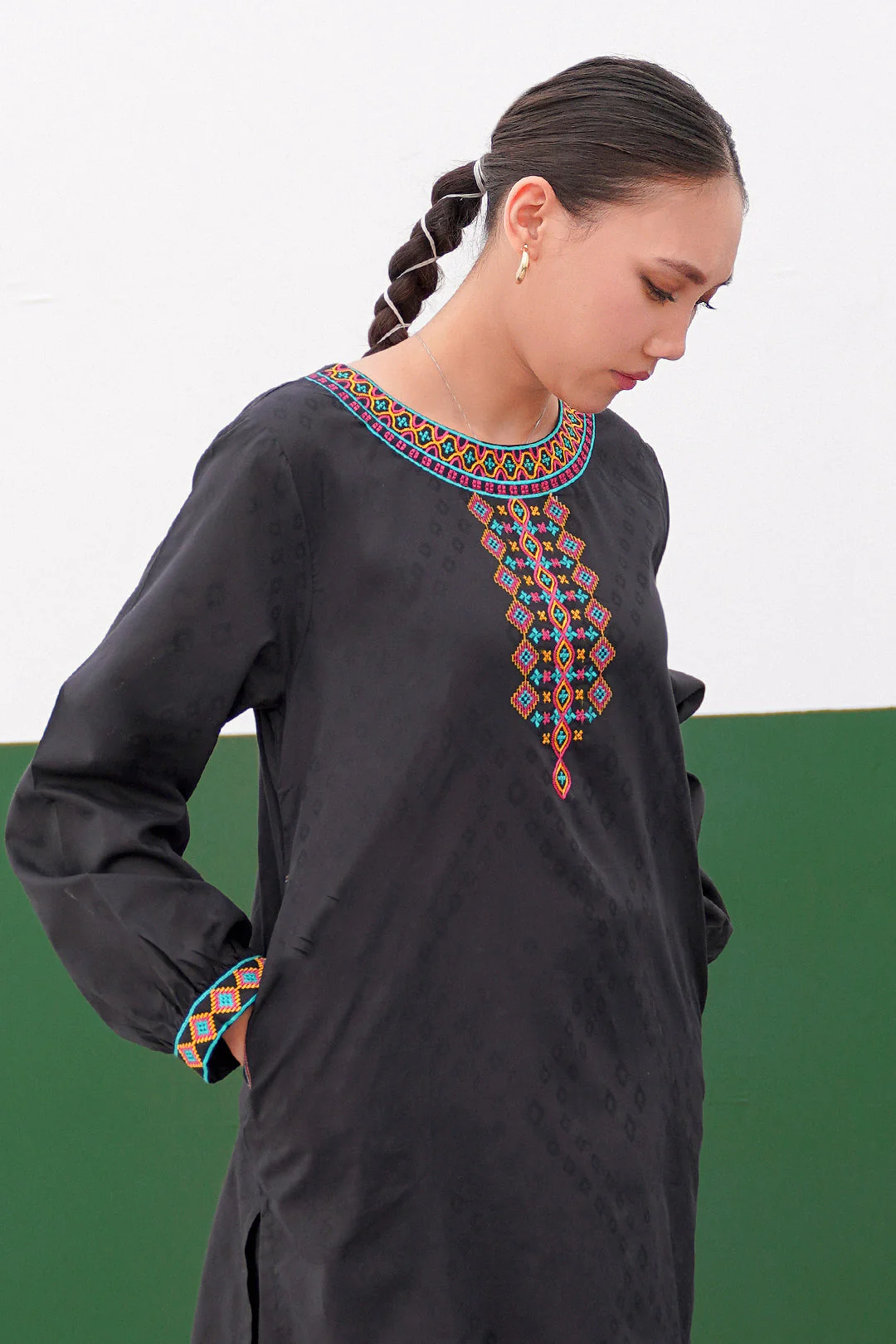 Embroidered Kurta - 0538 - Image 6