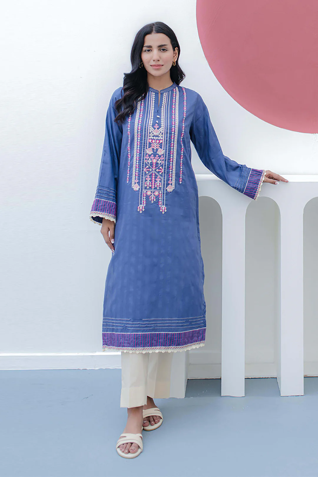 Embroidered Kurta - 1032 - Image 2