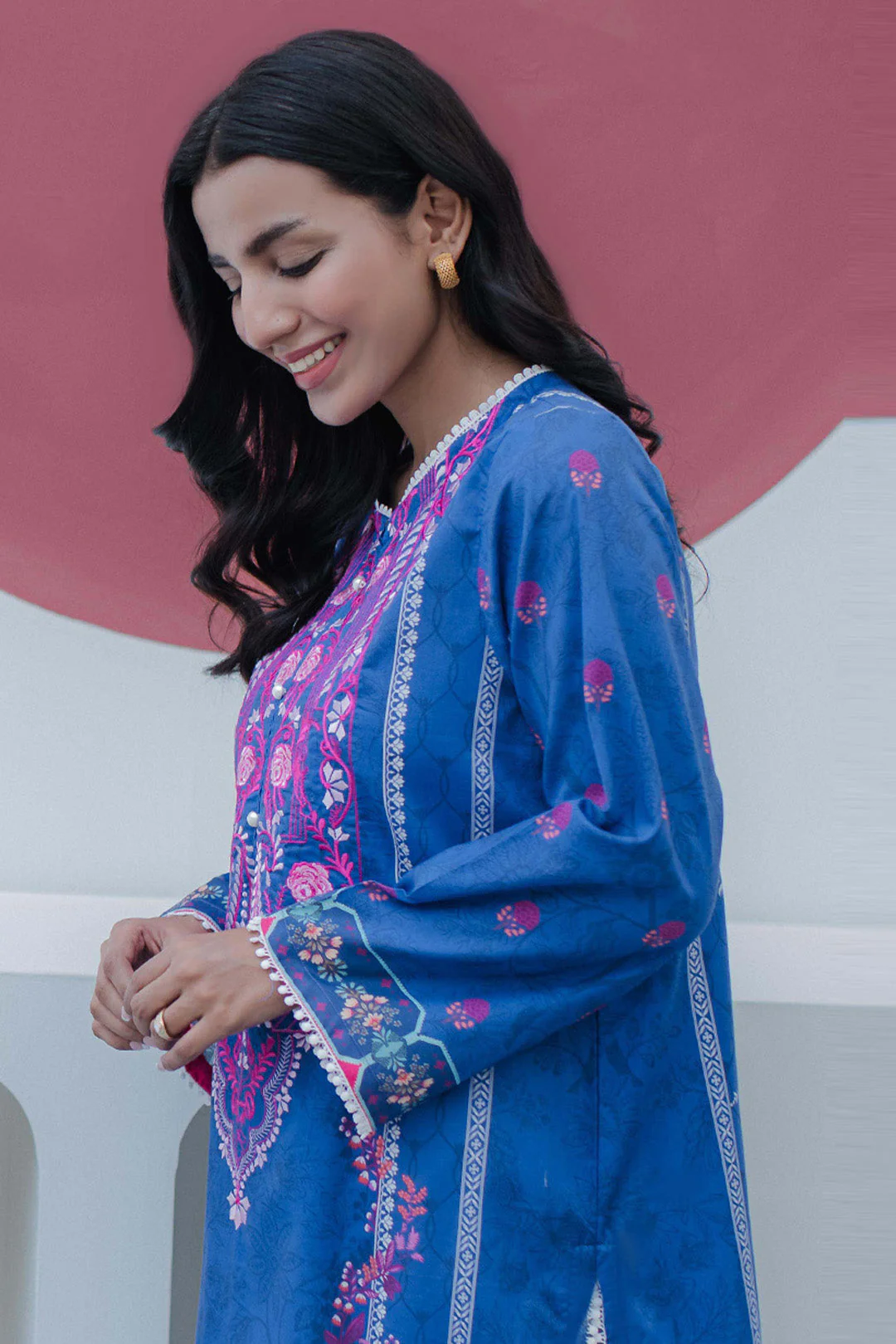 Embroidered Kurta - 1155 - Image 6