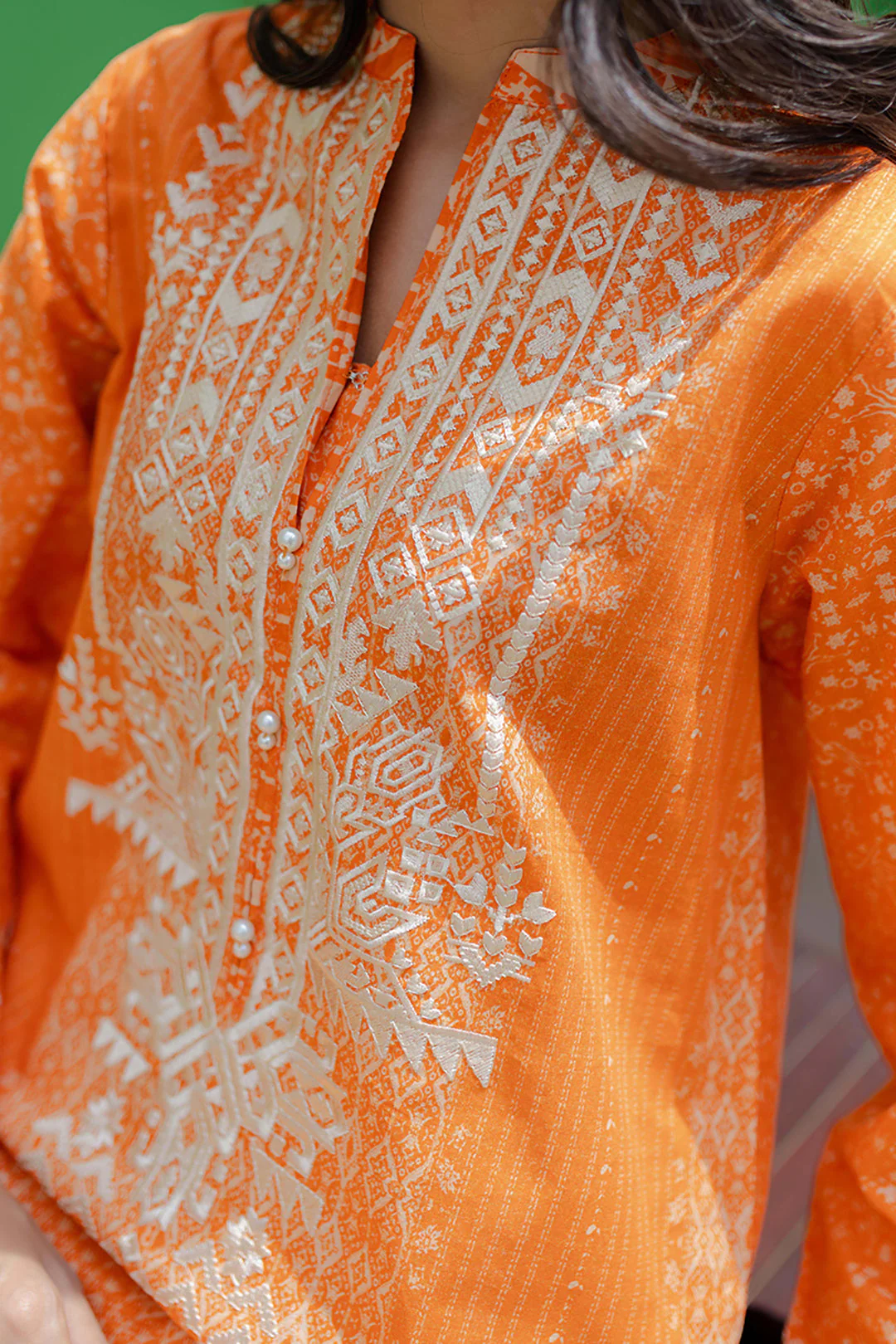 Embroidered Kurta - 1198 - Image 4